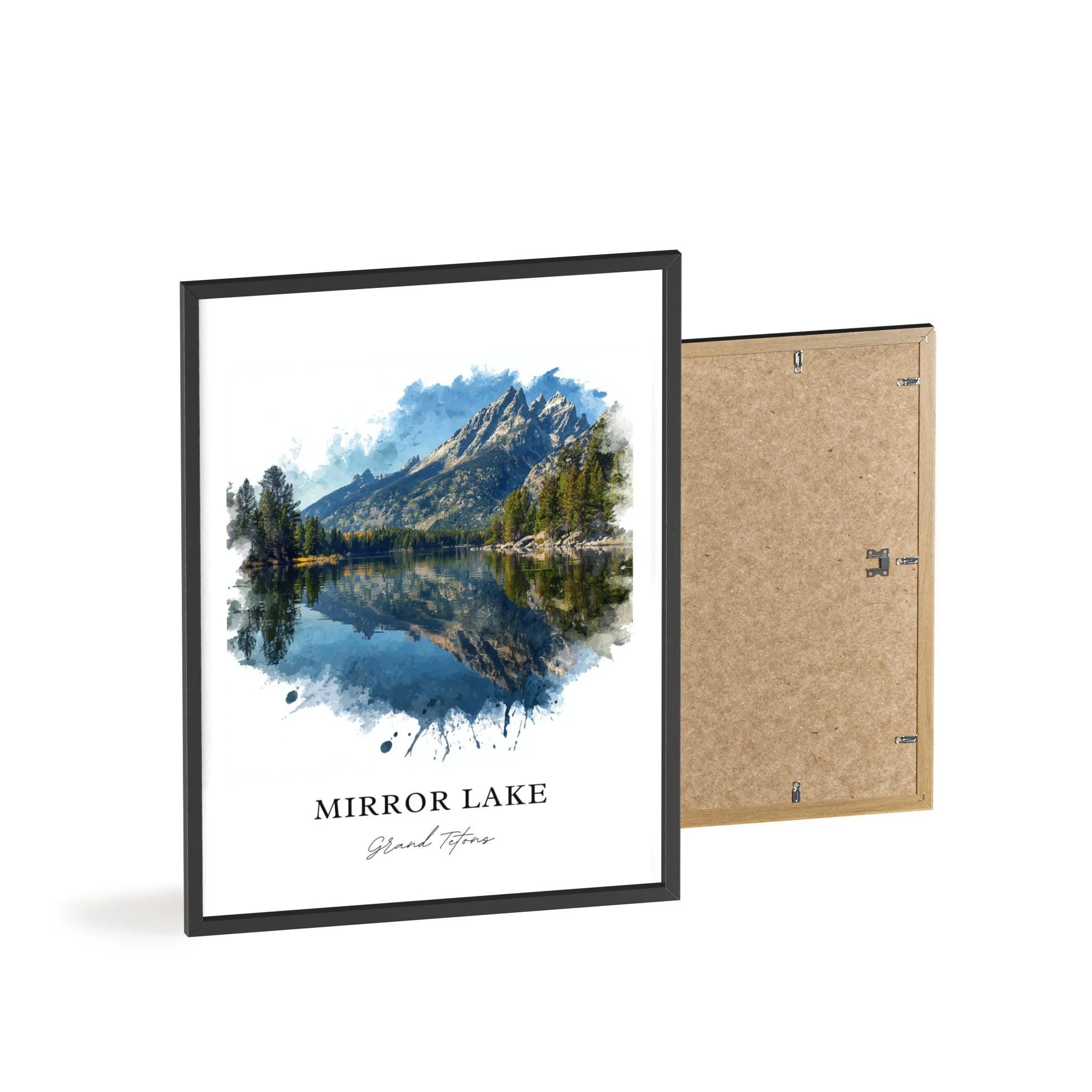 Mirror Lake, Wyoming – Watercolor Art Print - Image 2