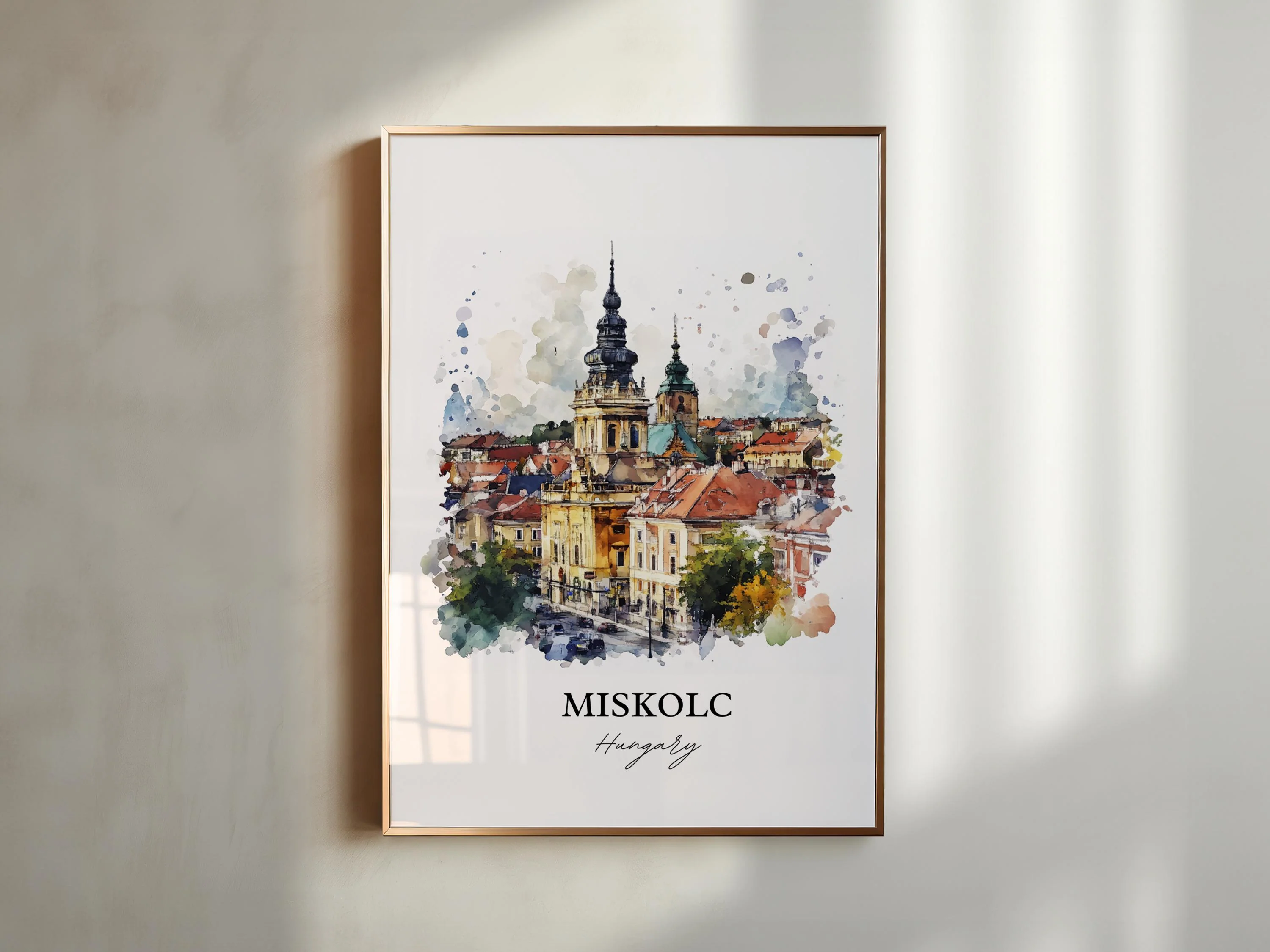 Miskolc, Hungary – Watercolor Art Print - Image 4