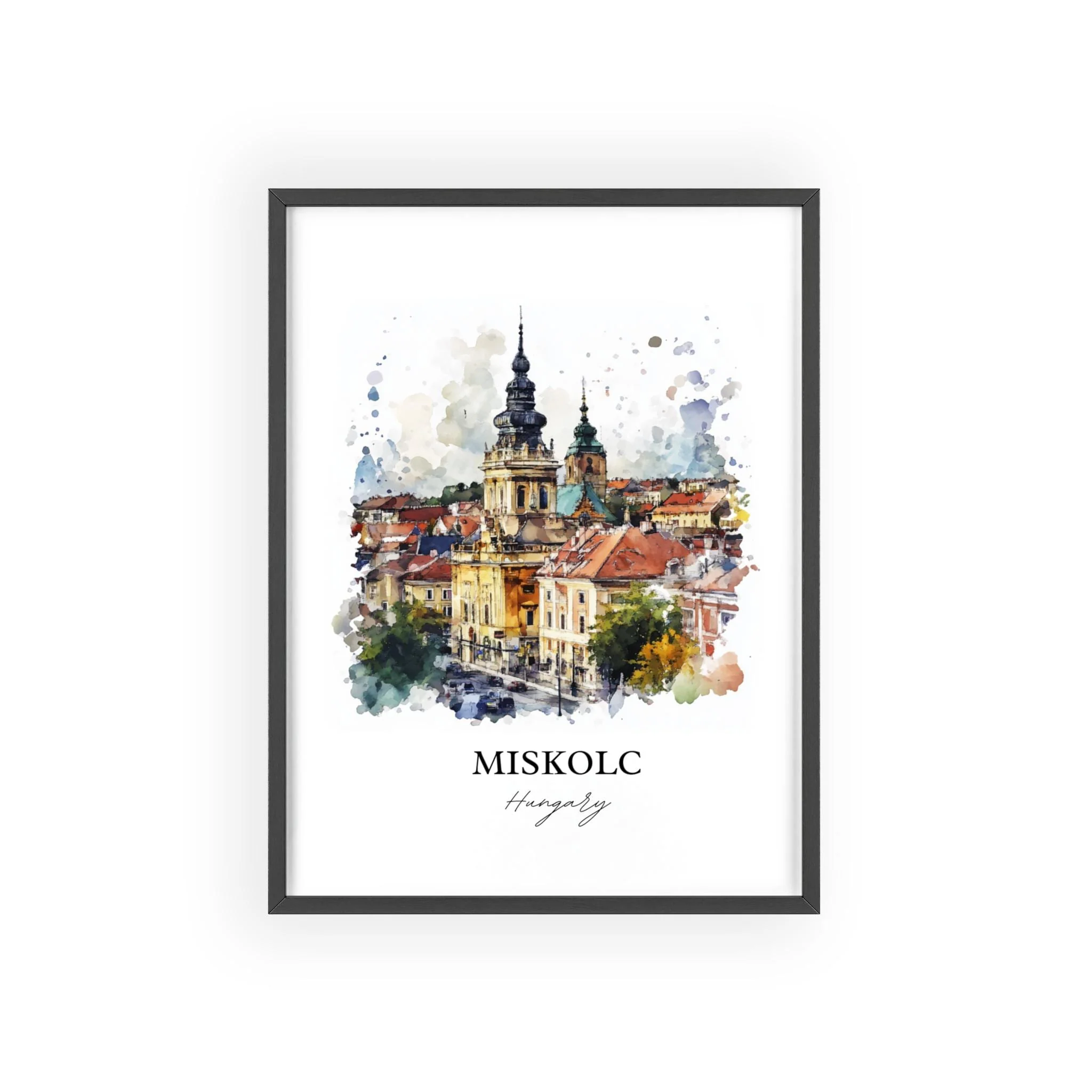 Miskolc, Hungary – Watercolor Art Print - Image 7