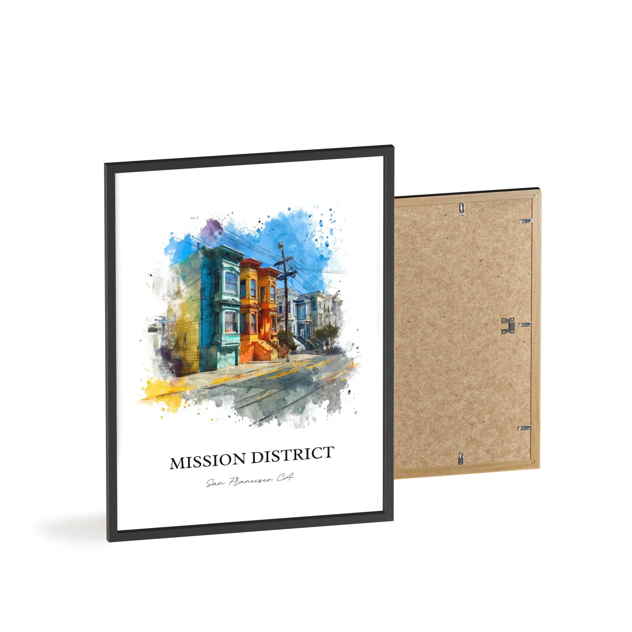 Mission District, California – Watercolor Art Print - Image 10