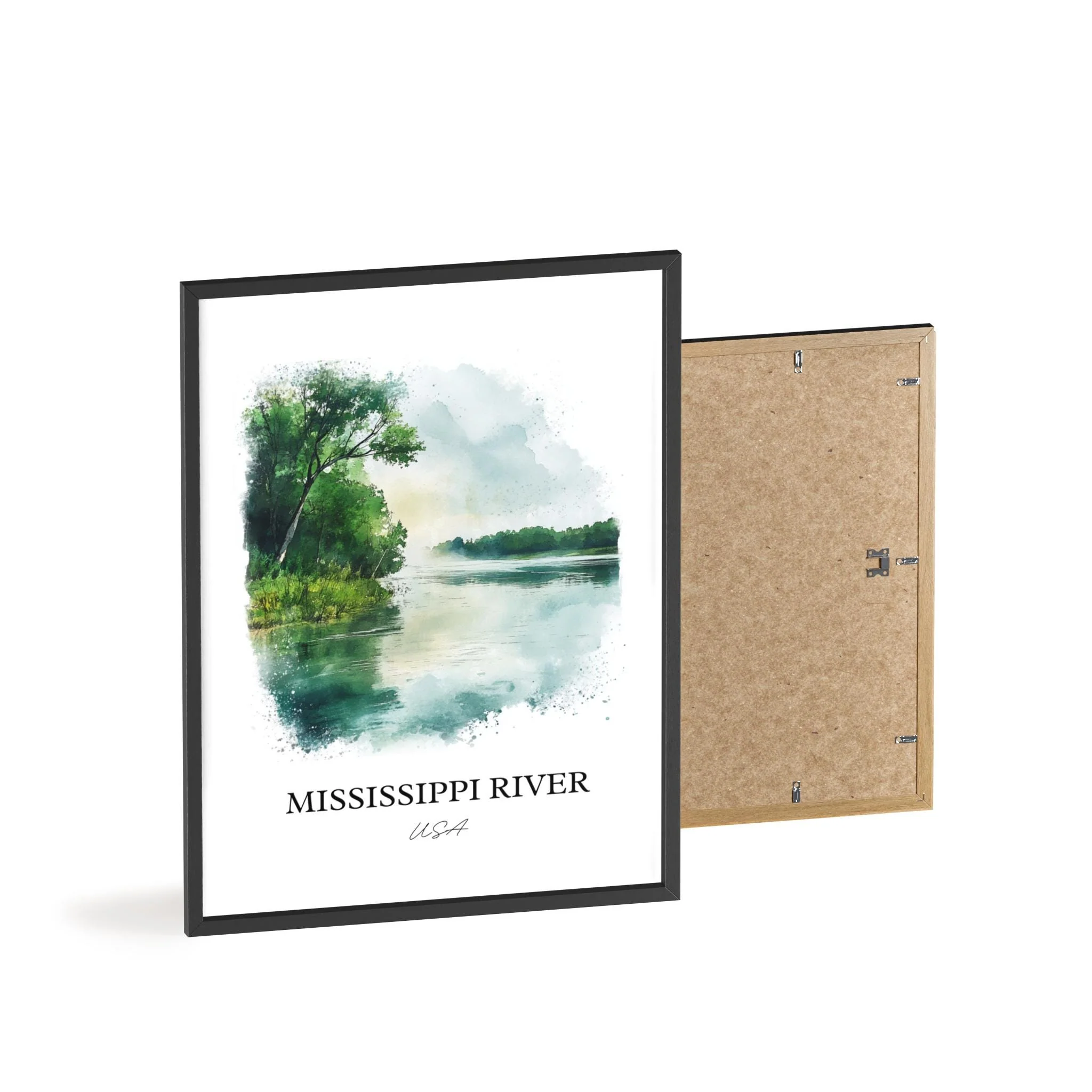 Mississippi River, USA – Watercolor Art Print - Image 8