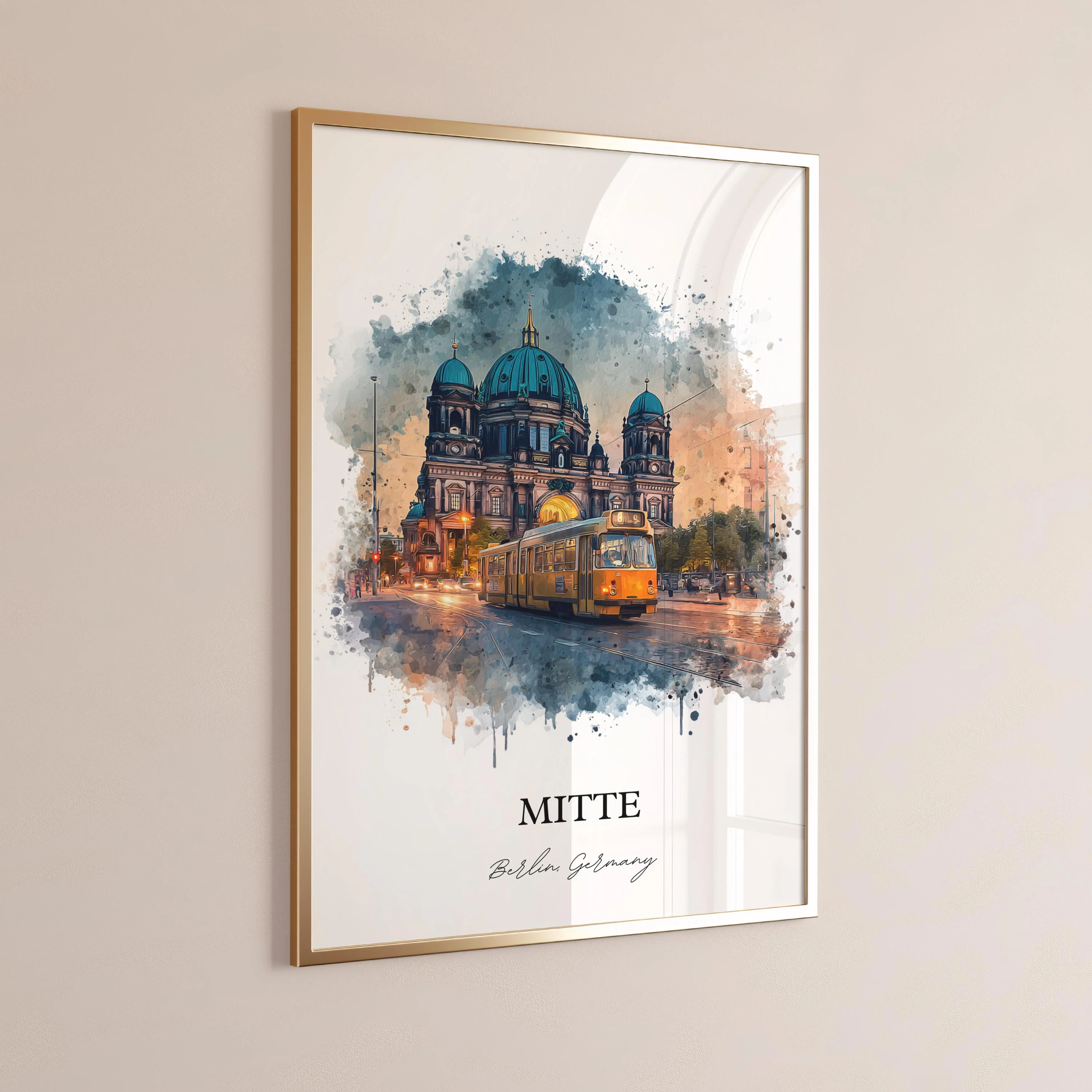 Mitte Berlin, Germany – Watercolor Art Print - Image 8