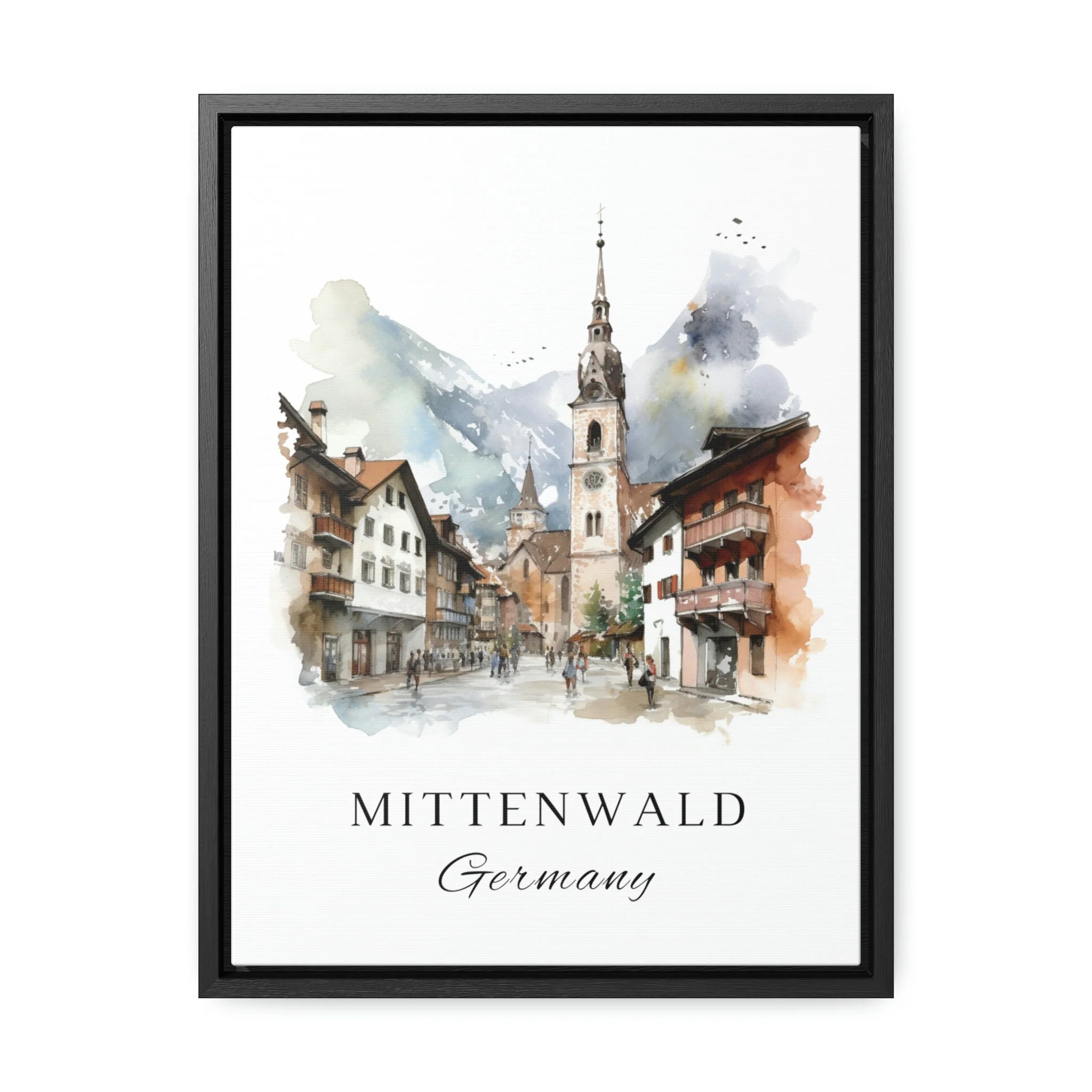 Mittenwald, Germany – Watercolor Art Print - Image 5