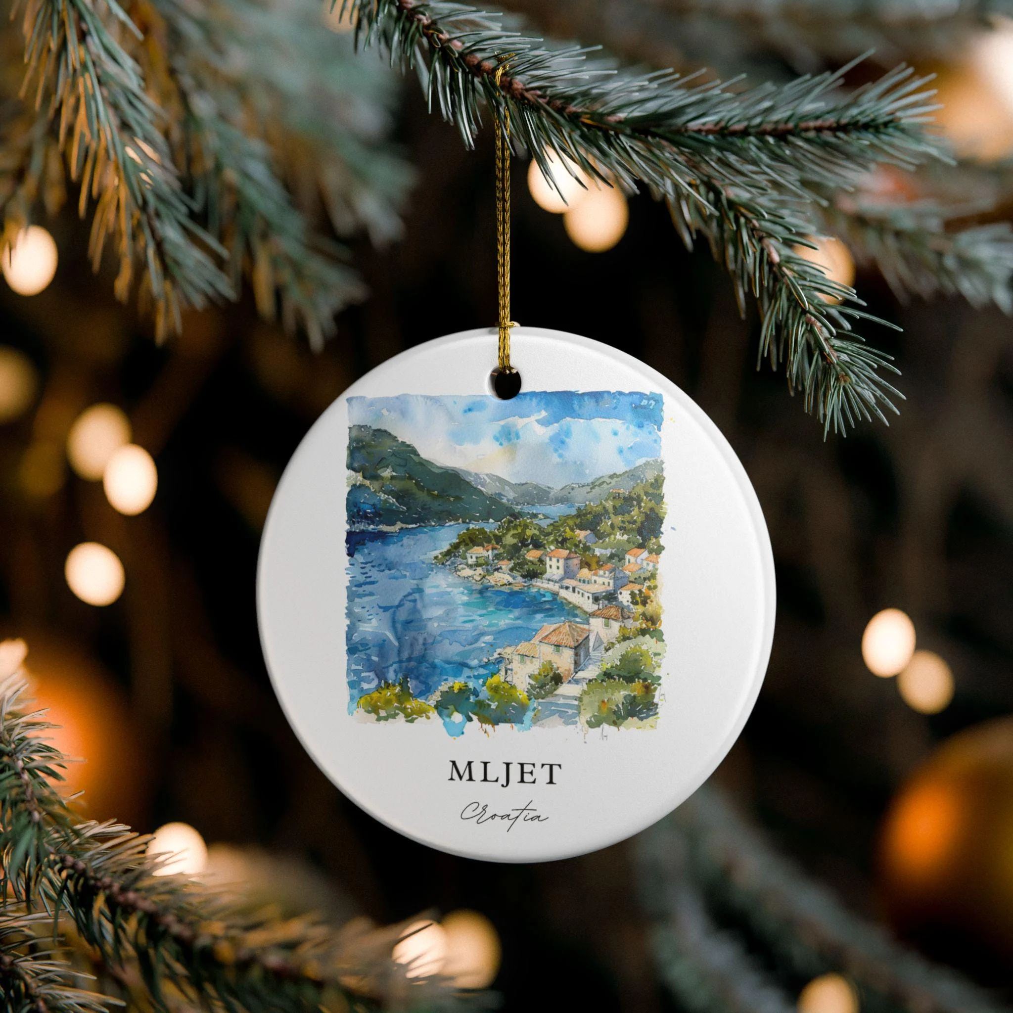 Mljet Croatia Ornament: Unique Mljet Souvenir, Mljet Xmas Decor, and Authentic Mljet Croatia Gift - Image 4