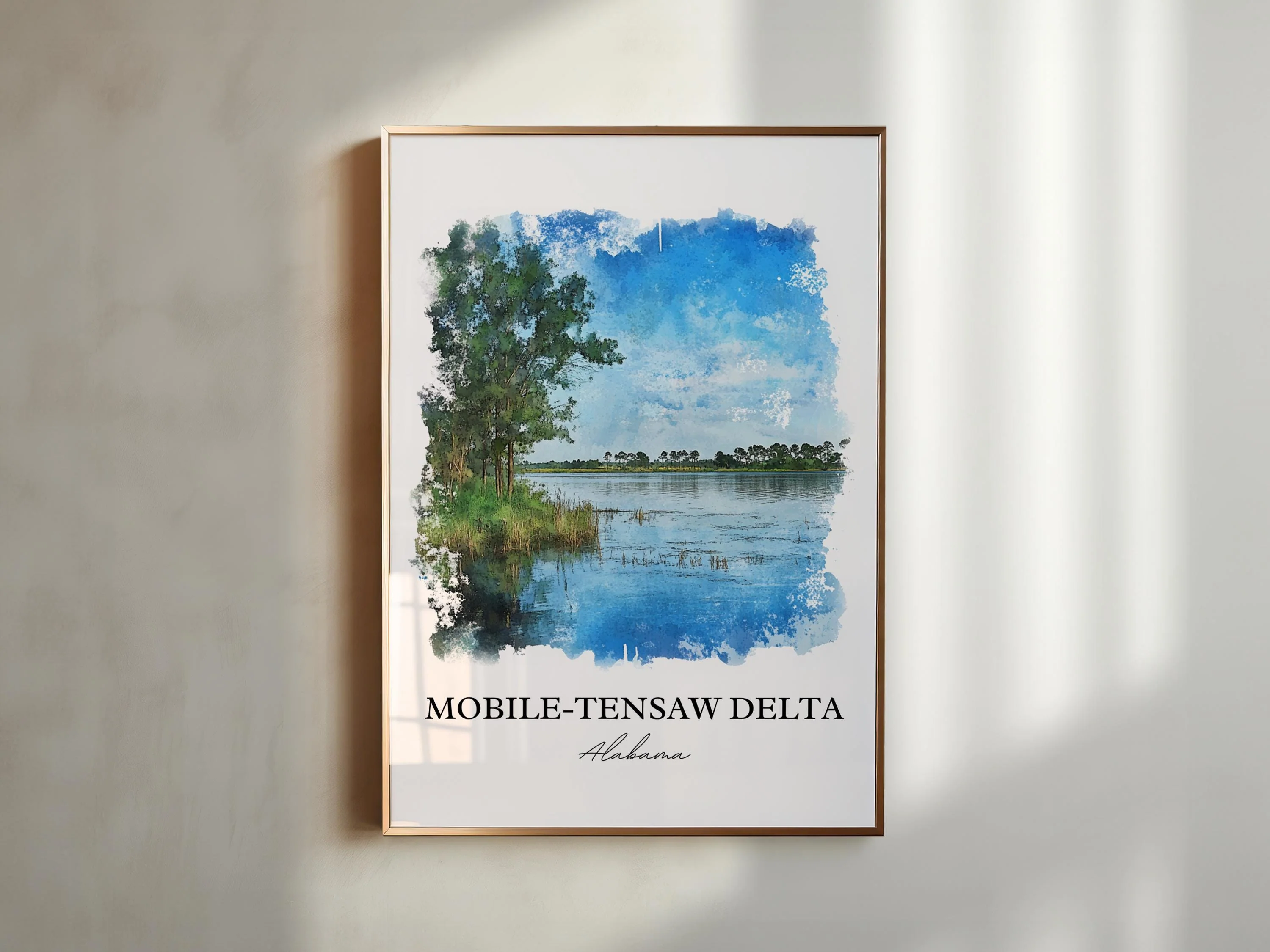Mobile-Tensaw Delta, Alabama – Watercolor Art Print - Image 3