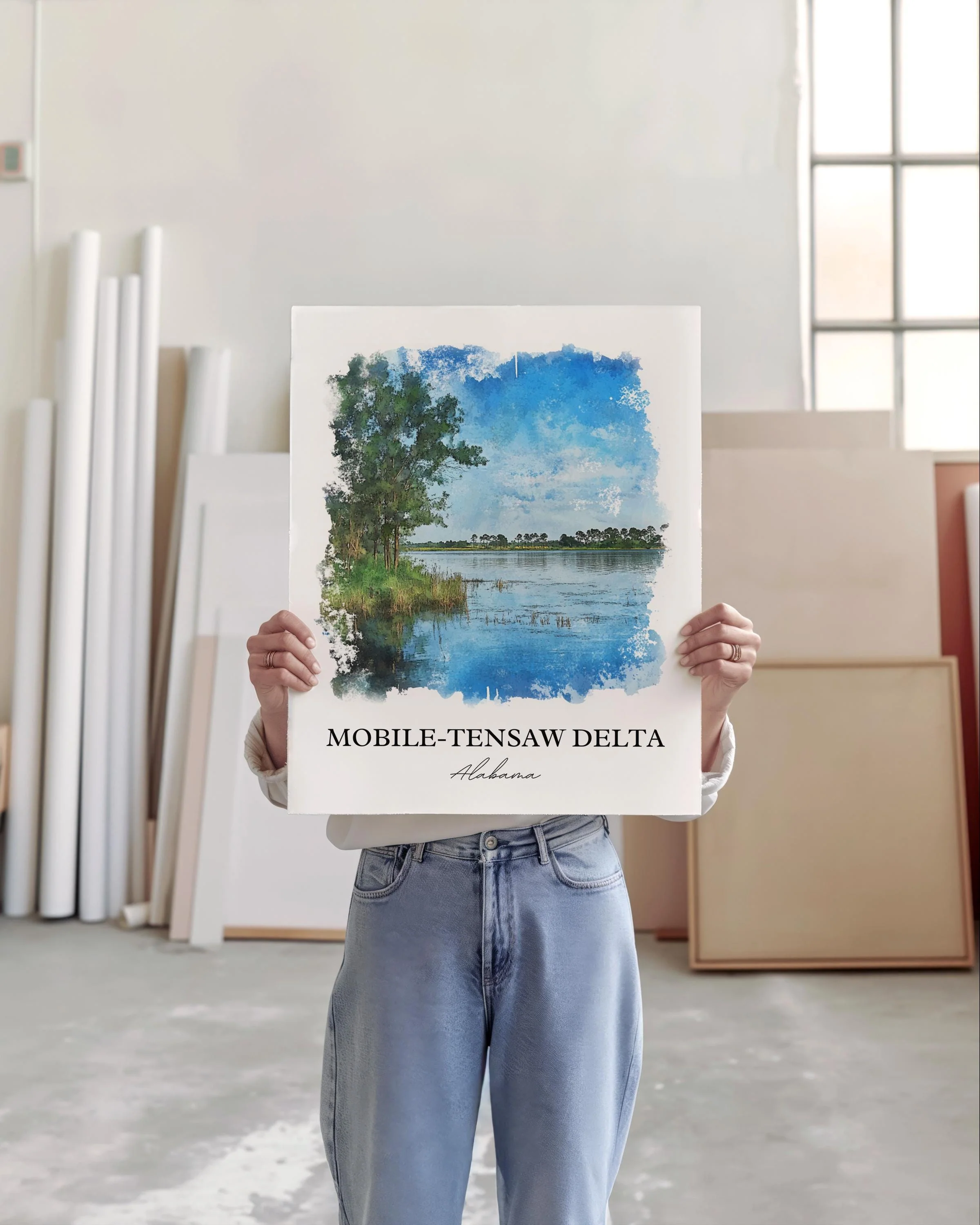 Mobile-Tensaw Delta, Alabama – Watercolor Art Print - Image 4