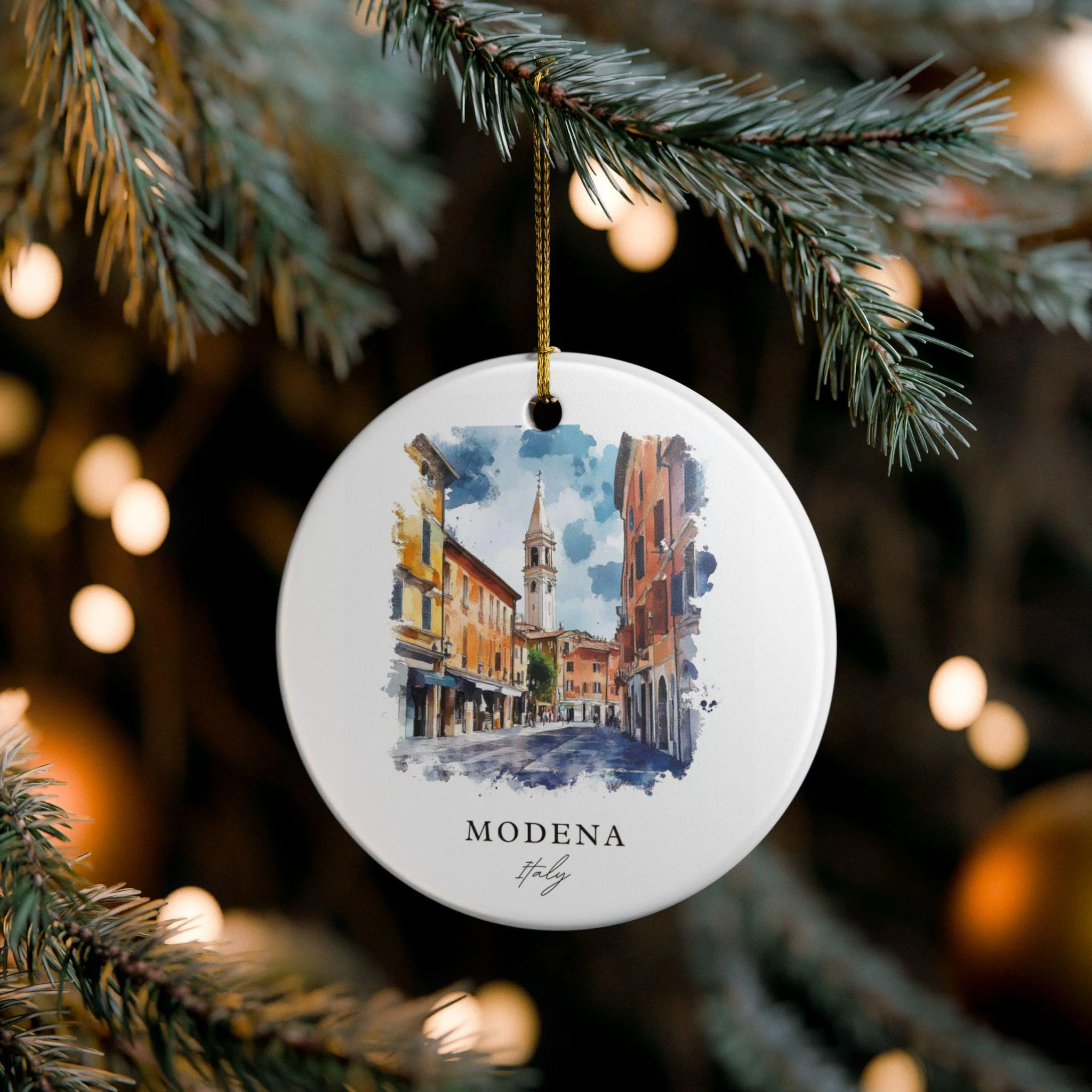 Modena Italy Ornament: Unique Modena Souvenir, Modena IT Xmas Decor, and Authentic Modena Italy Gift
