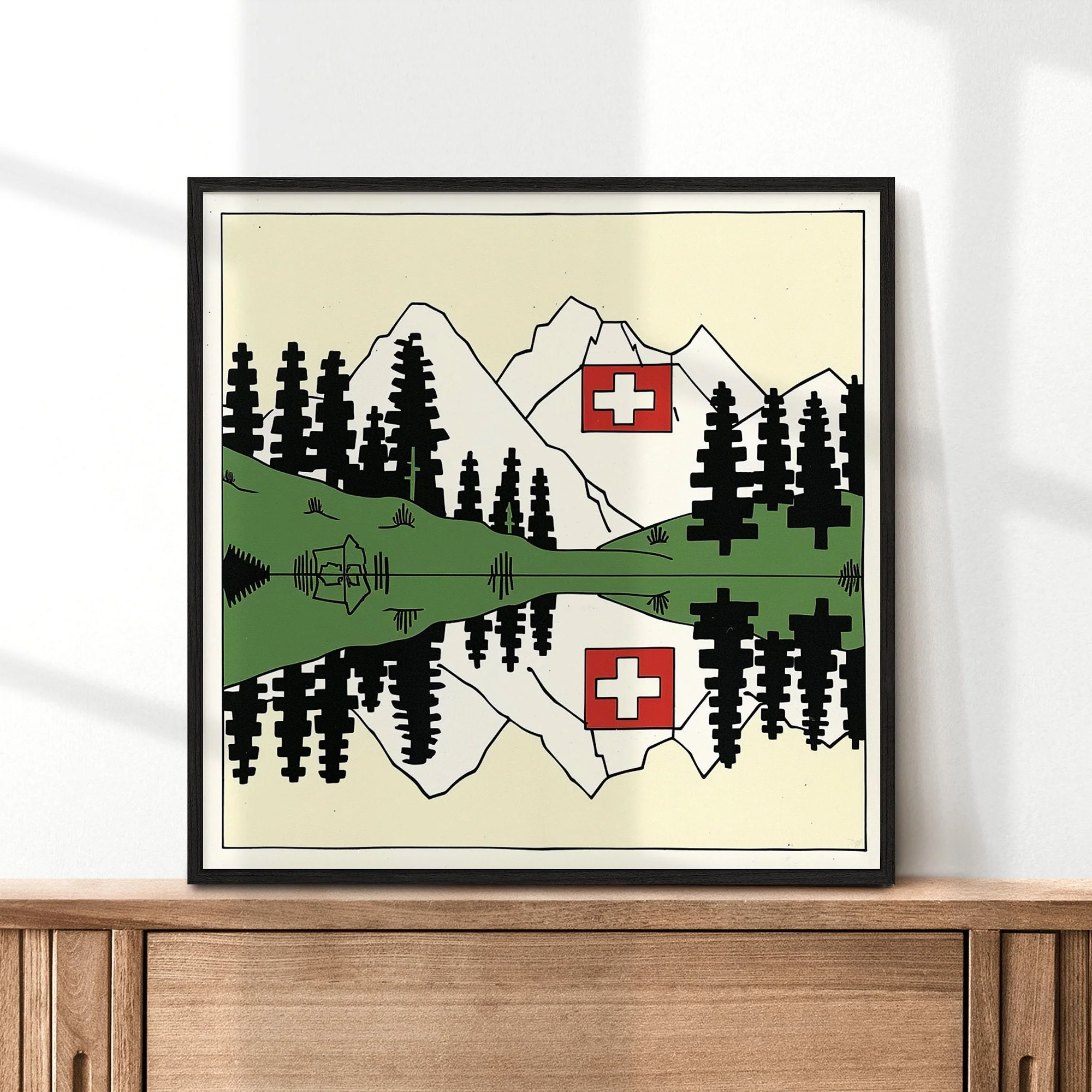 Switzerland – Watercolor Art Print - Image 2