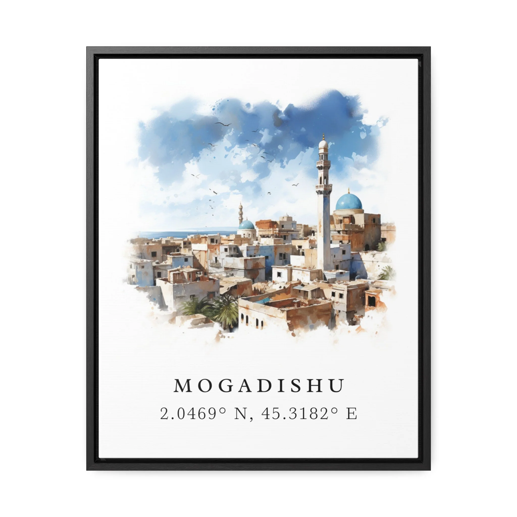 Mogadishu, Somalia – Watercolor Art Print - Image 6