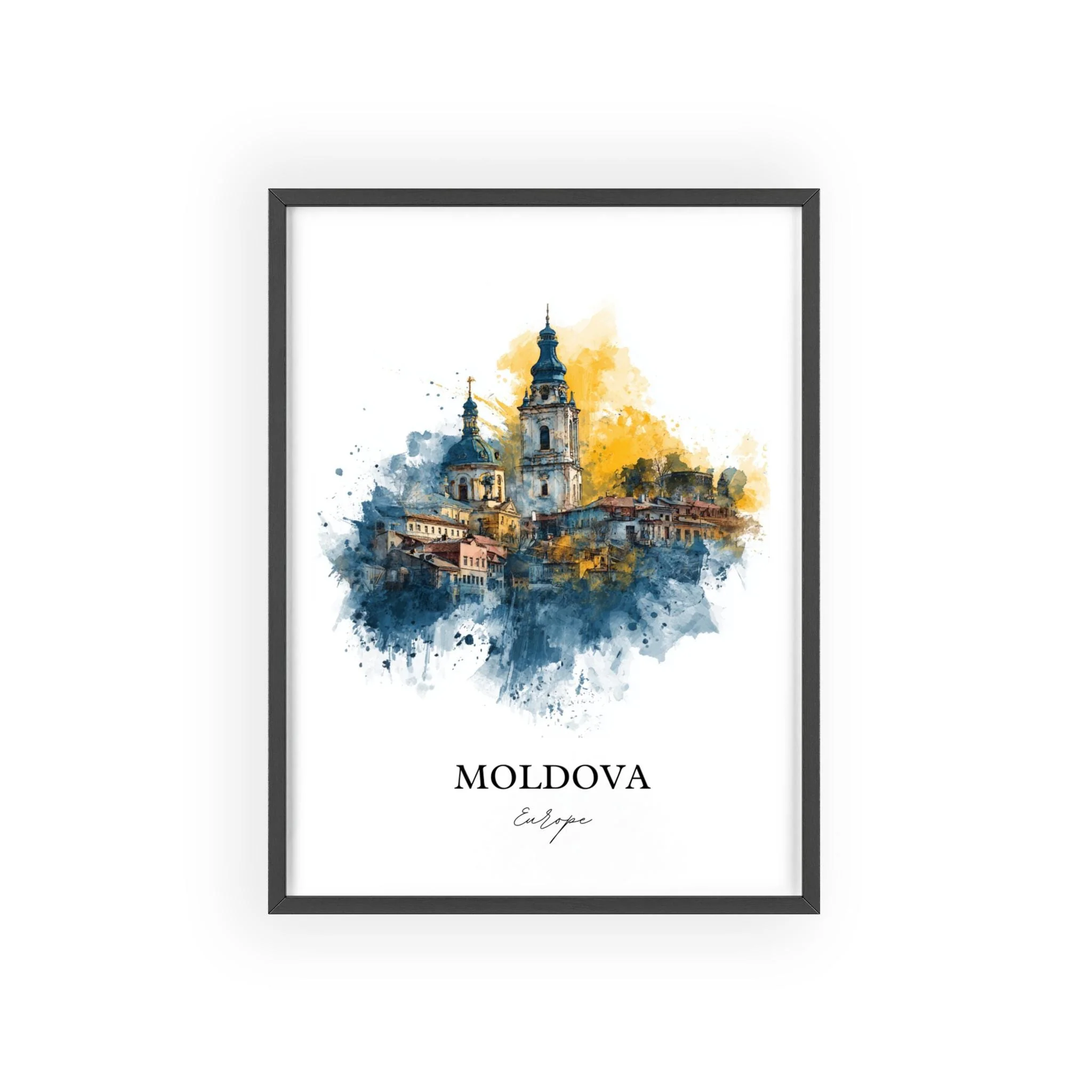 Moldova, Europe – Watercolor Art Print - Image 7