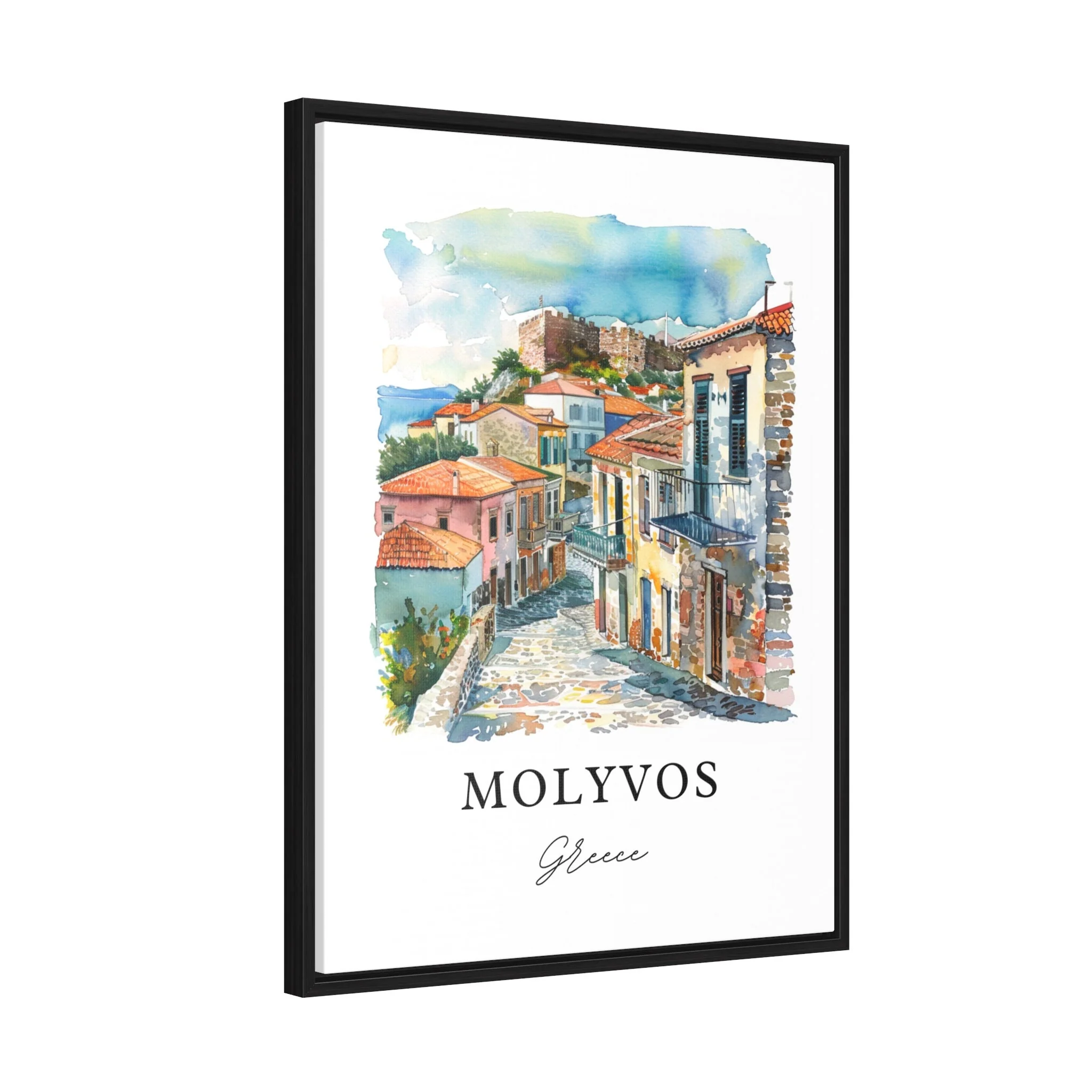Molyvos, Greece – Watercolor Art Print - Image 6