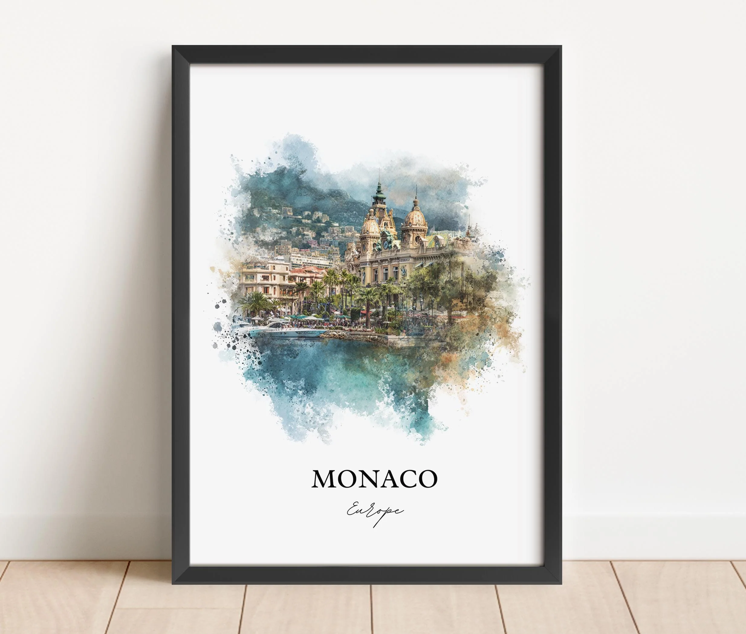 Monaco – Watercolor Art Print - Image 6