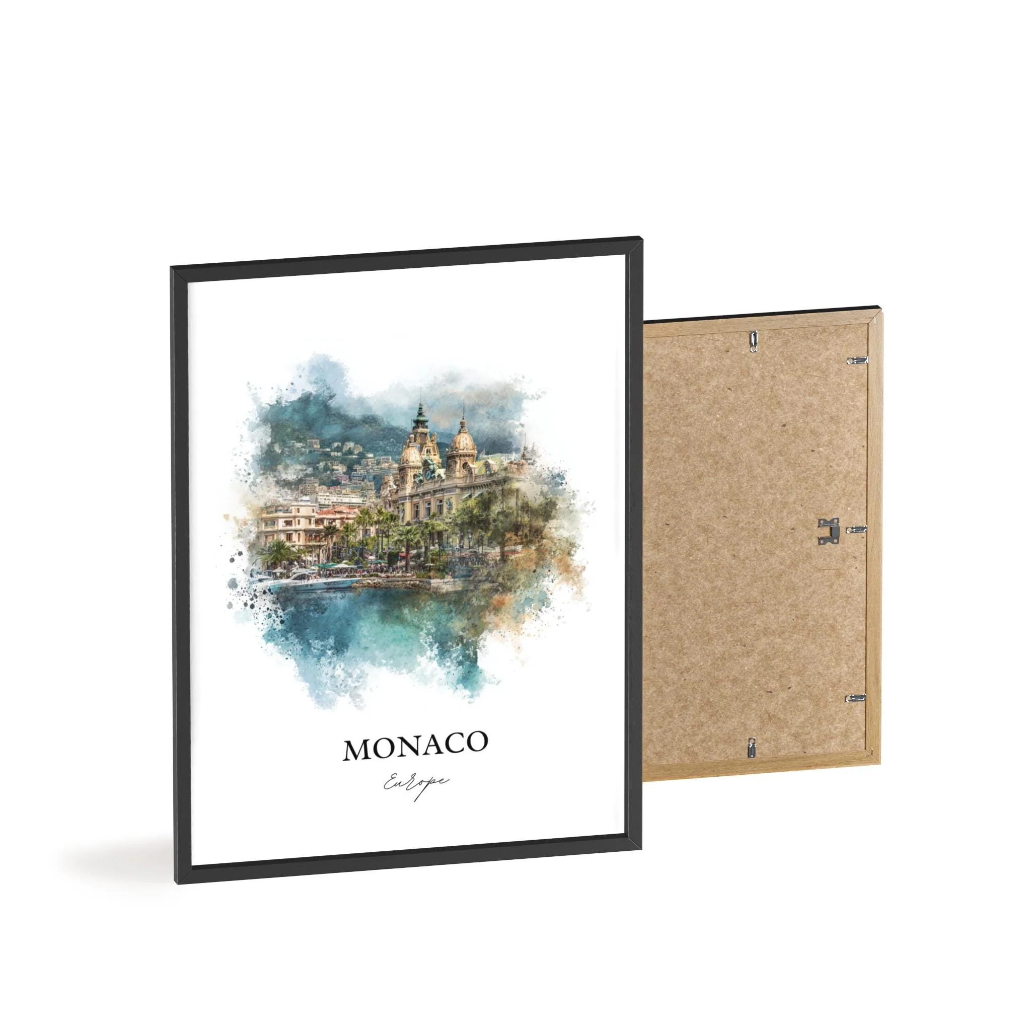 Monaco – Watercolor Art Print - Image 8