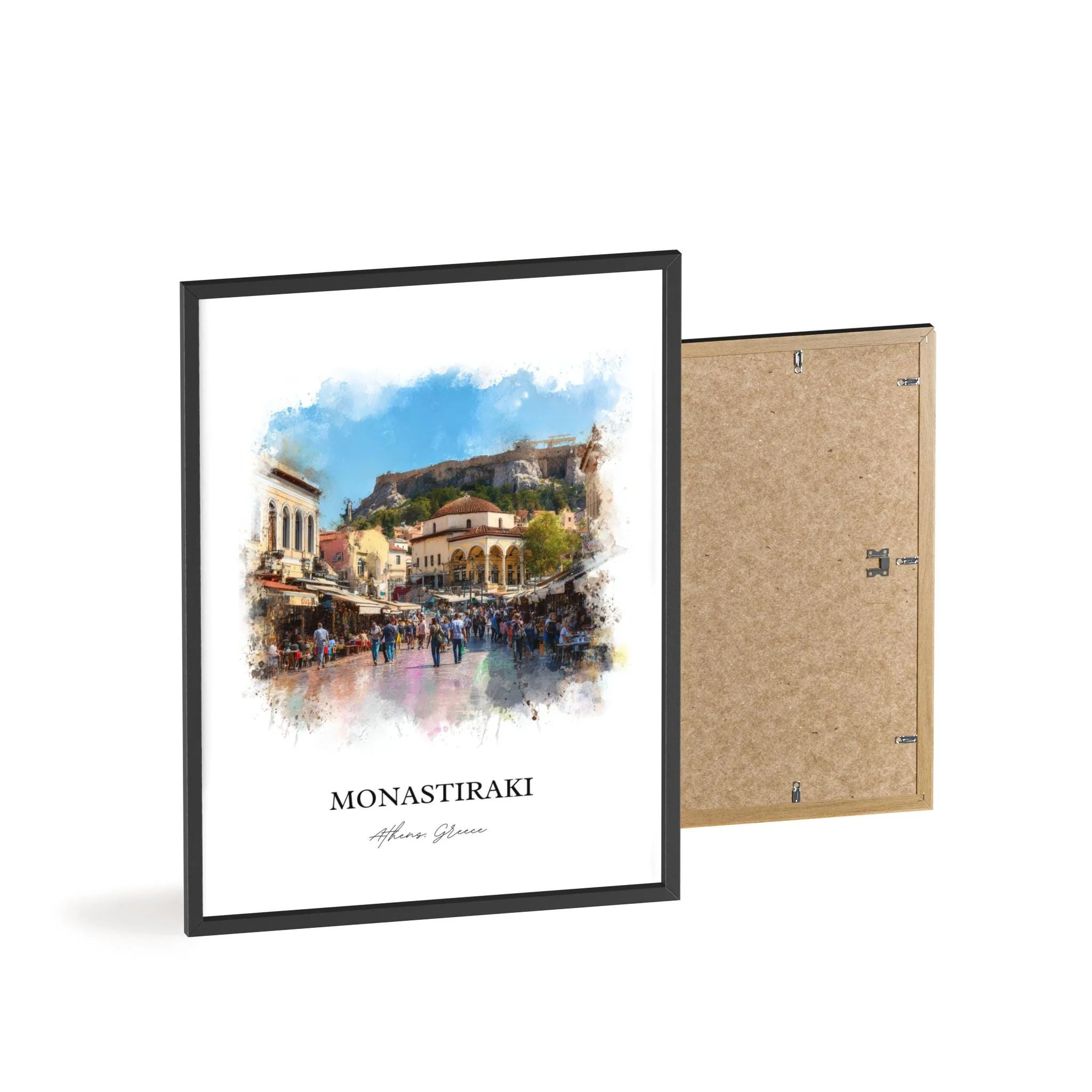 Monastiraki, Greece – Watercolor Art Print - Image 2