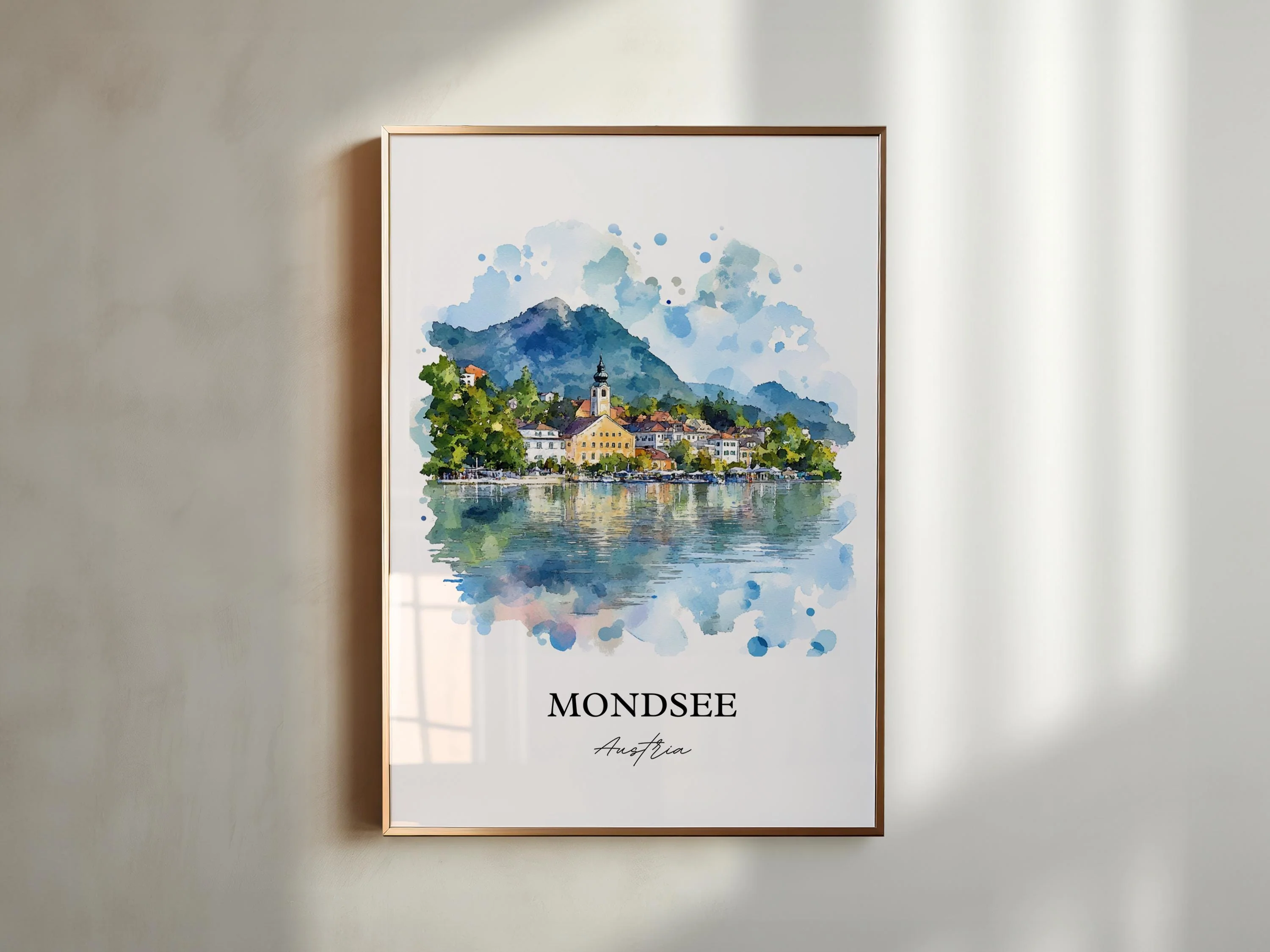 Mondsee, Austria – Watercolor Art Print - Image 5