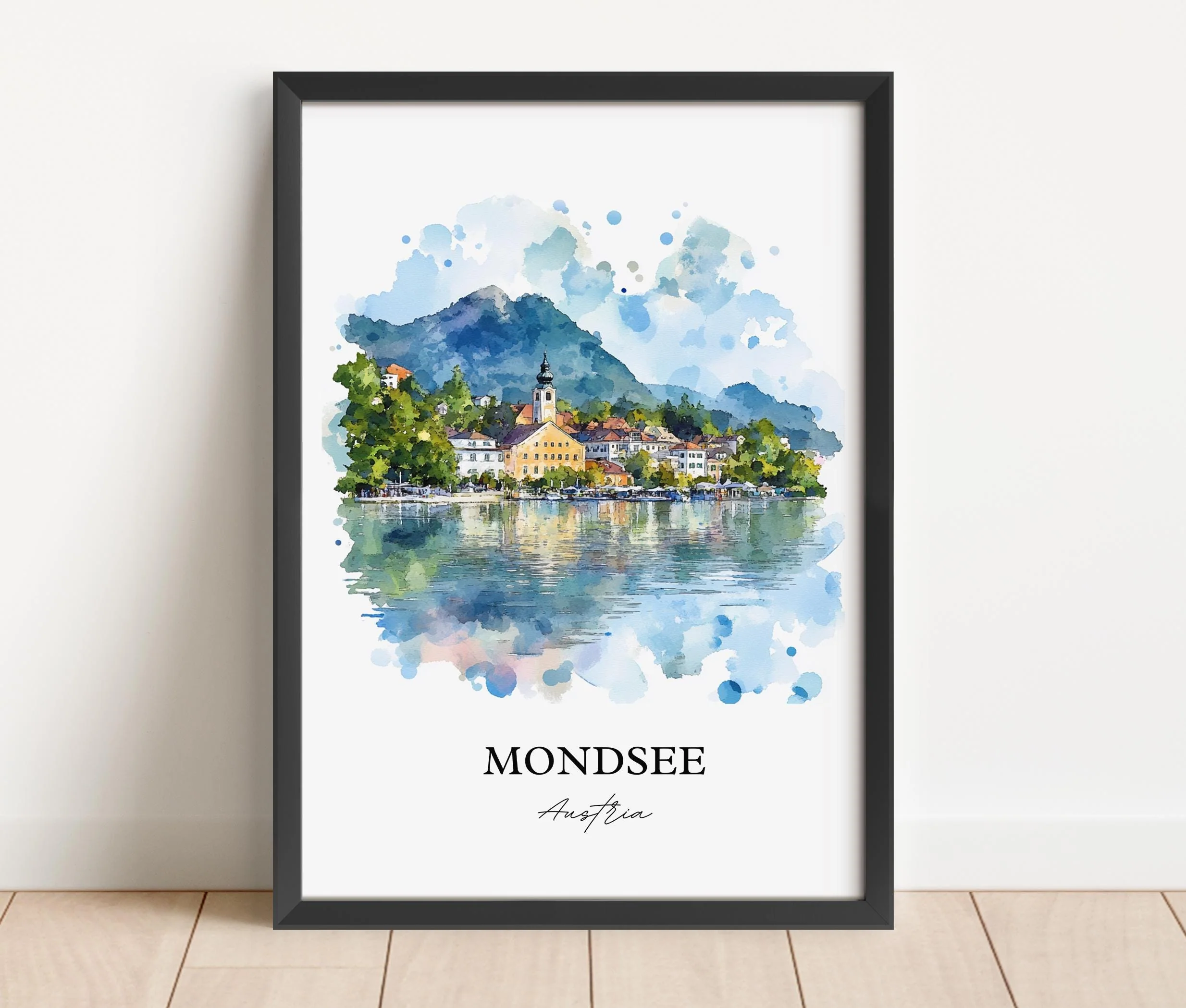 Mondsee, Austria – Watercolor Art Print - Image 6