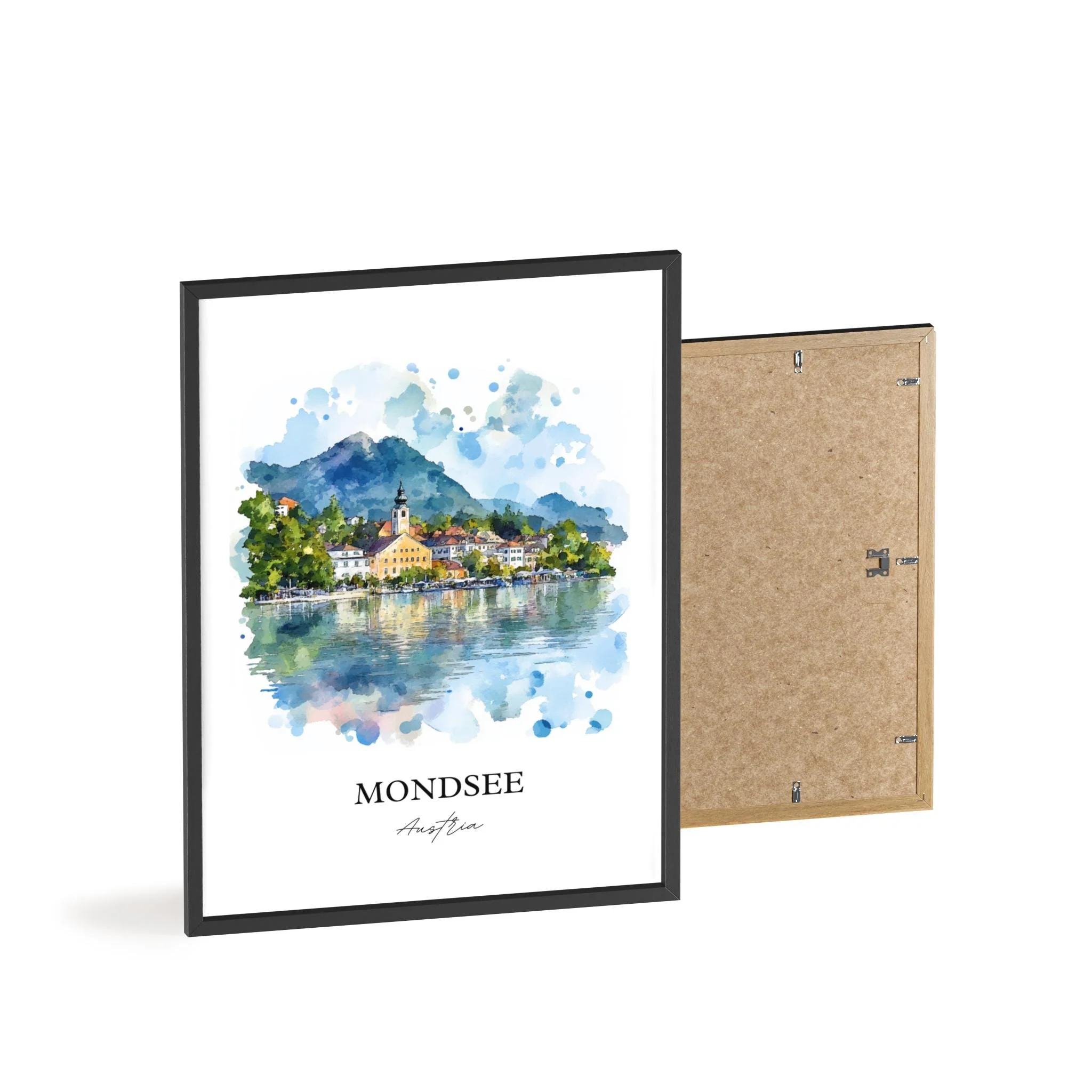 Mondsee, Austria – Watercolor Art Print - Image 8