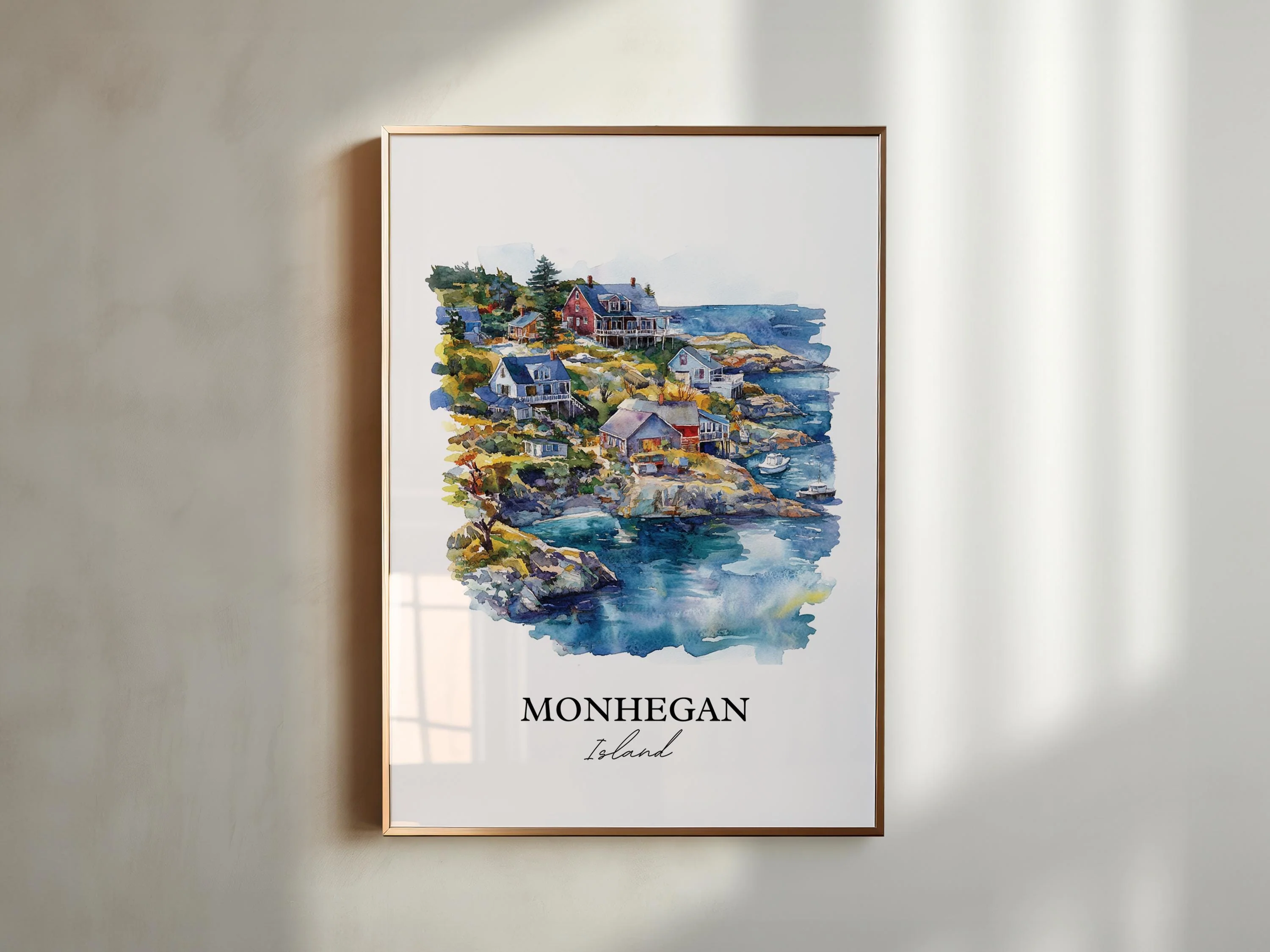 Monhegan Island, USA – Watercolor Art Print - Image 3