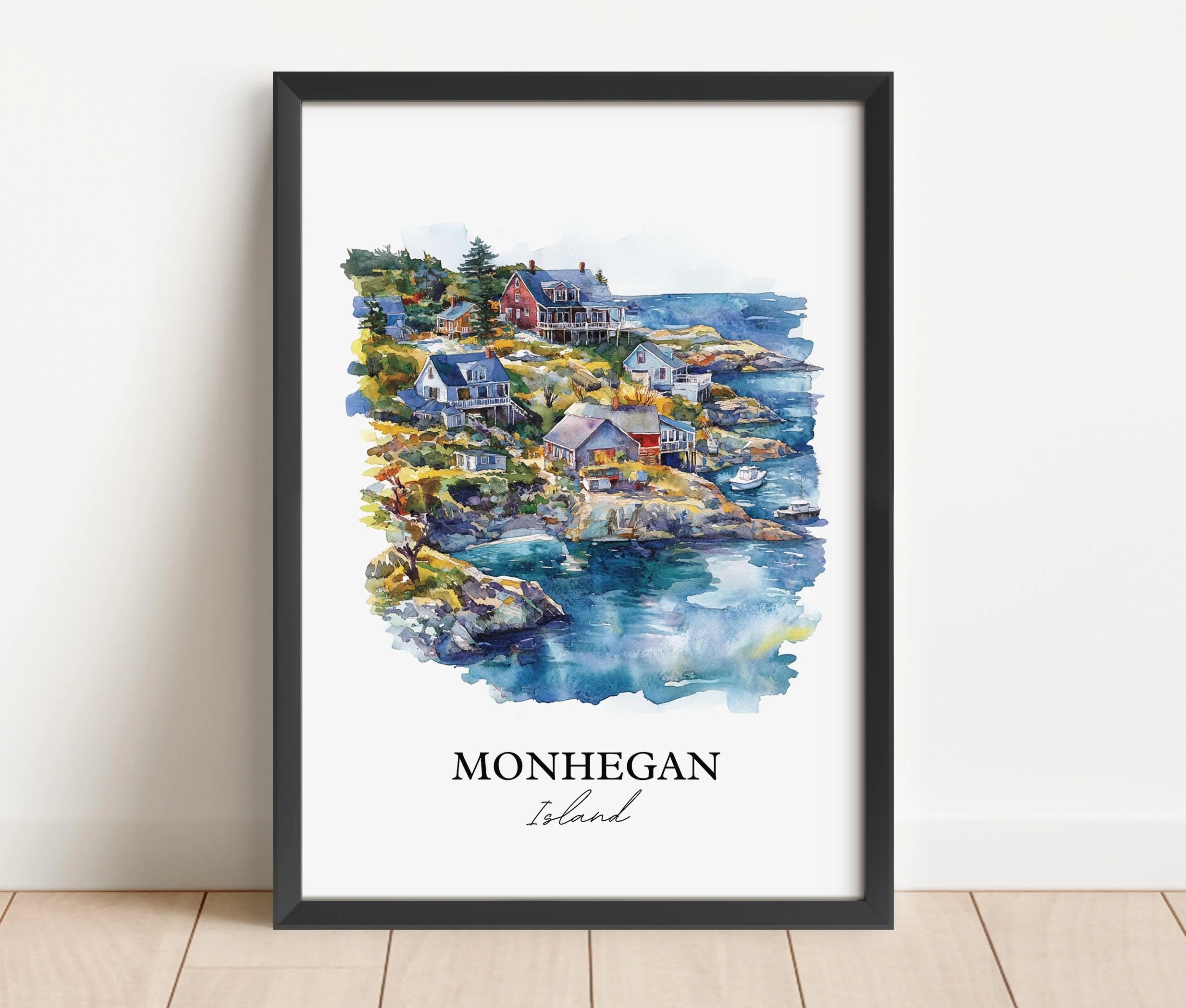 Monhegan Island, USA – Watercolor Art Print - Image 6