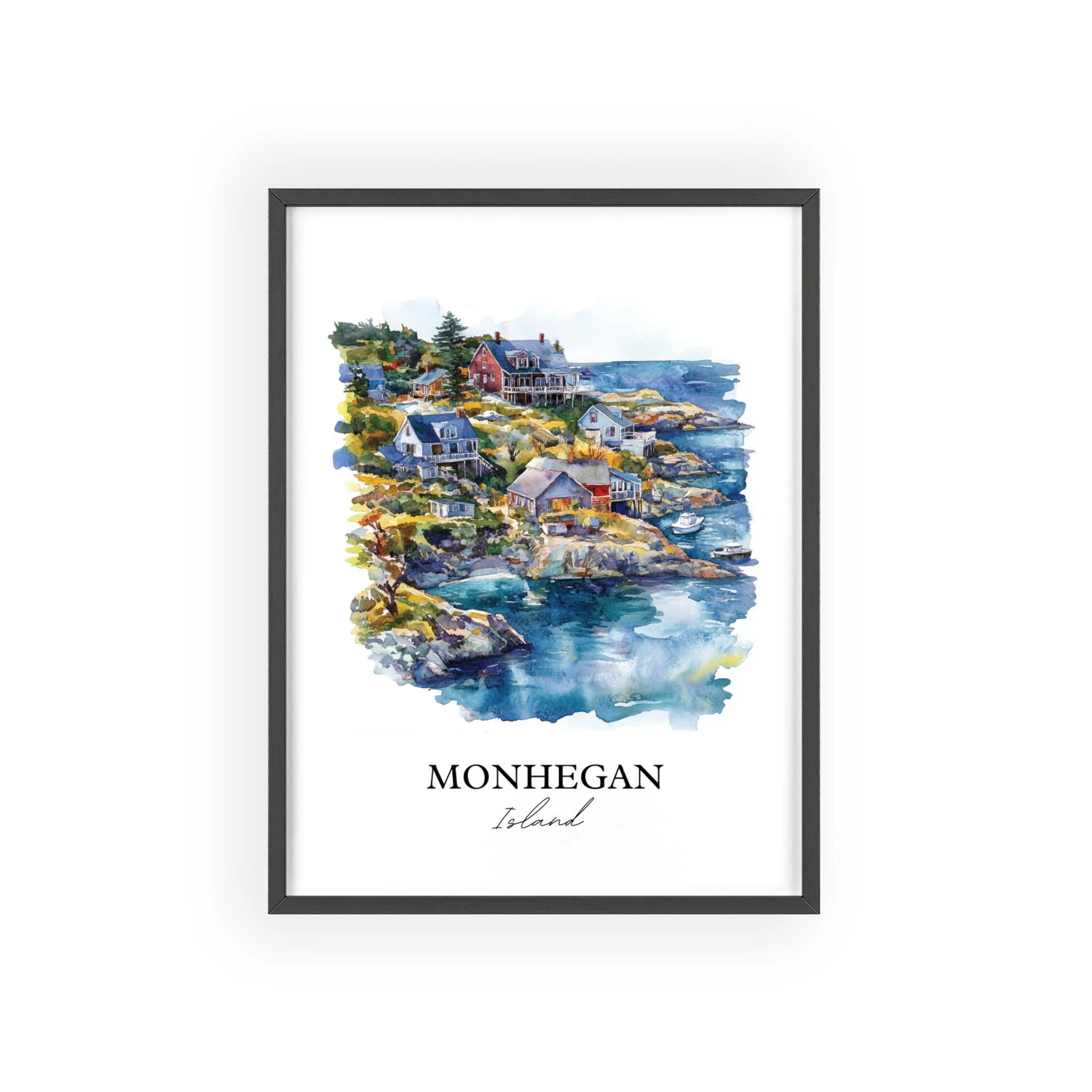 Monhegan Island, USA – Watercolor Art Print - Image 7