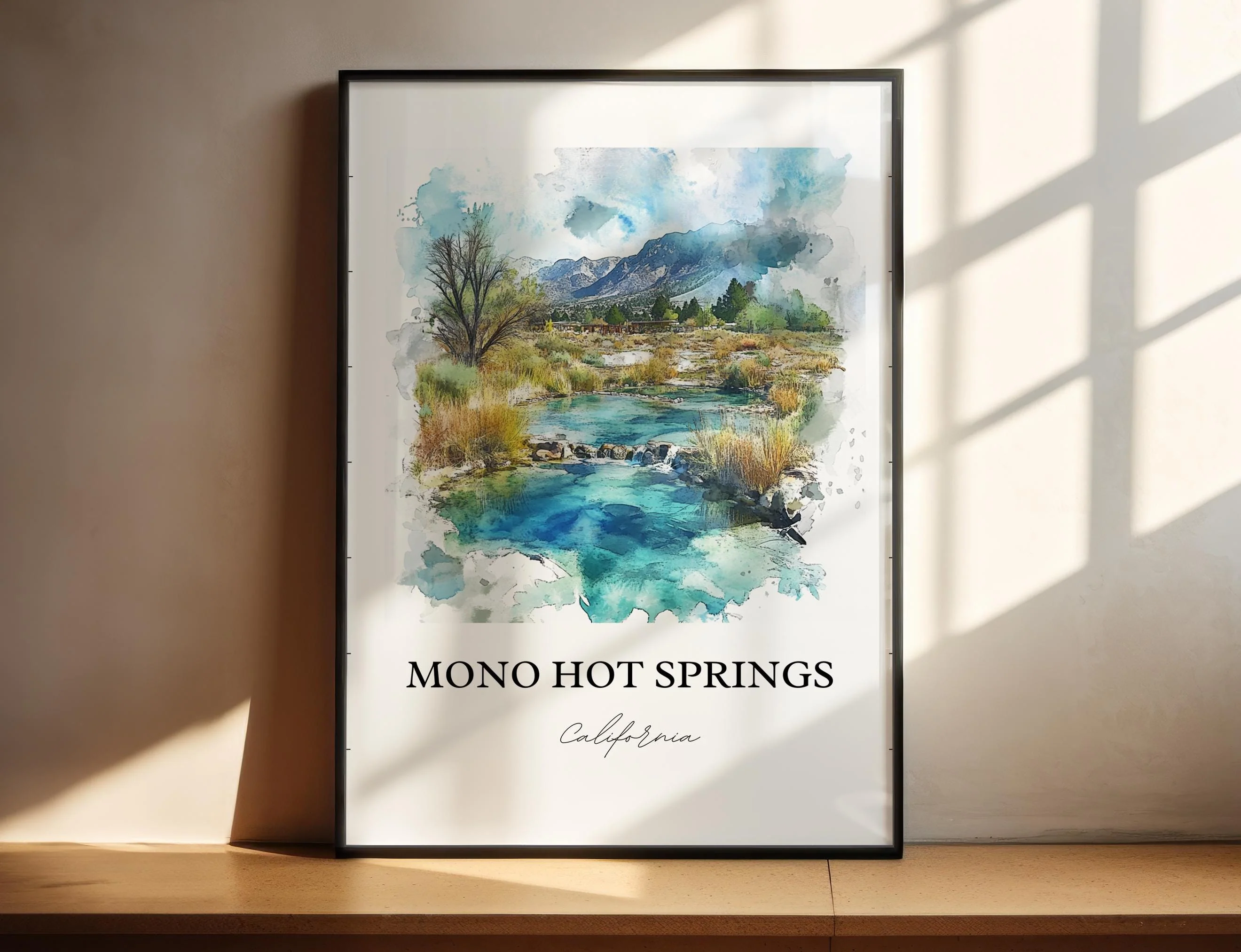Mono Hot Springs, USA – Watercolor Art Print - Image 3