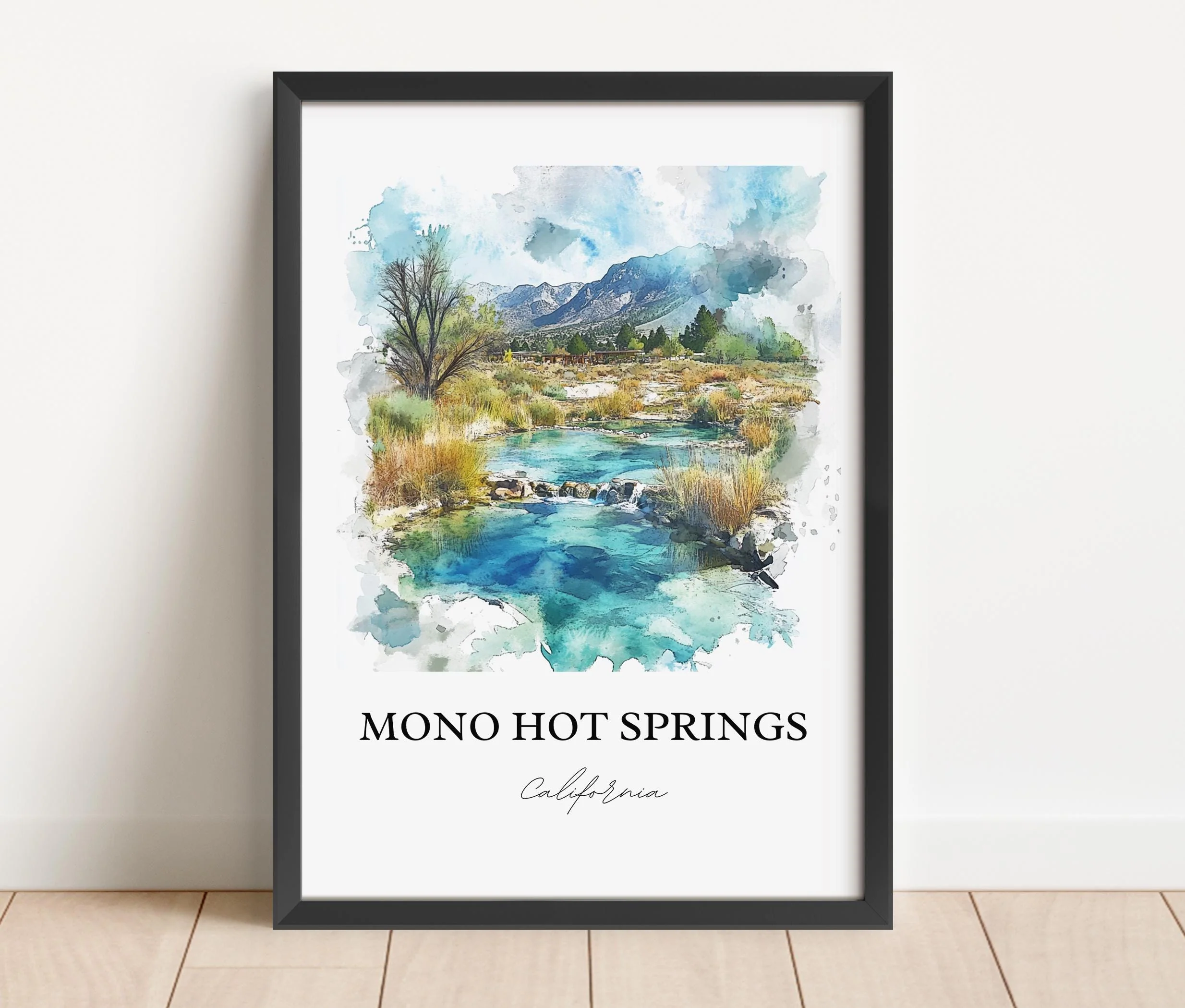 Mono Hot Springs, USA – Watercolor Art Print - Image 4