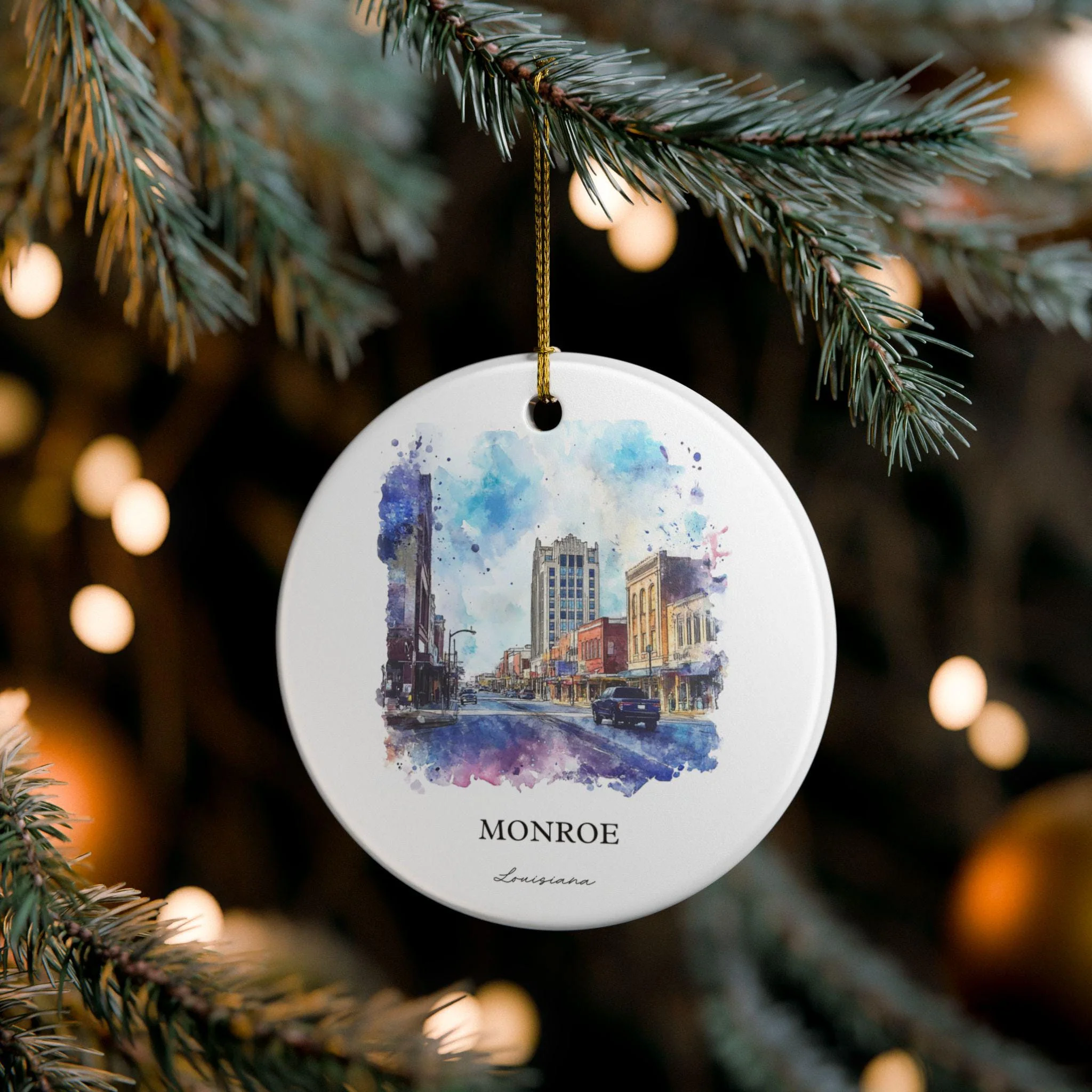 Monroe Louisiana Ornament: Unique Monroe LA Souvenir, Monroe LA Xmas Decor, and Authentic Louisiana Gift - Image 3
