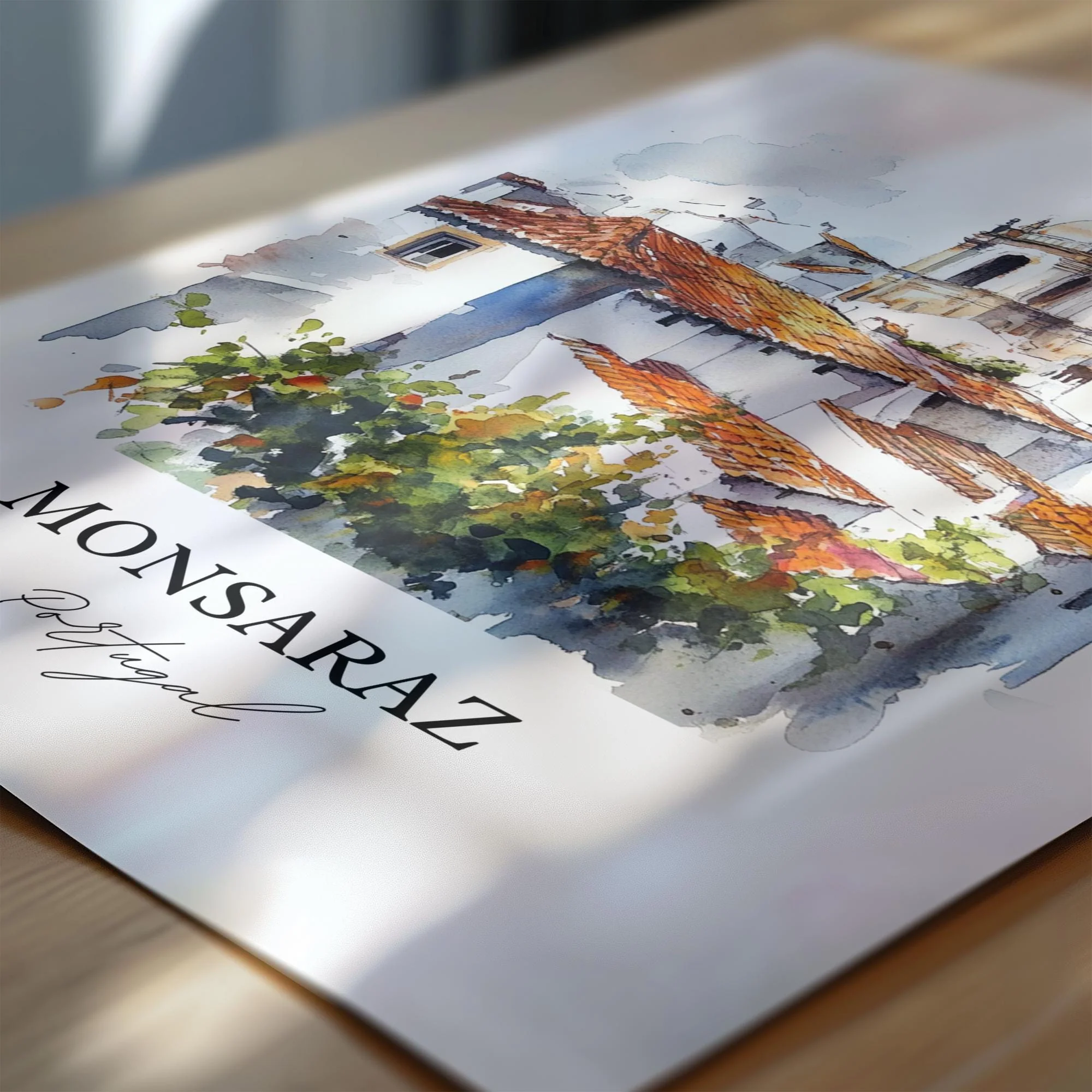 Monsaraz, Portugal – Watercolor Art Print - Image 2