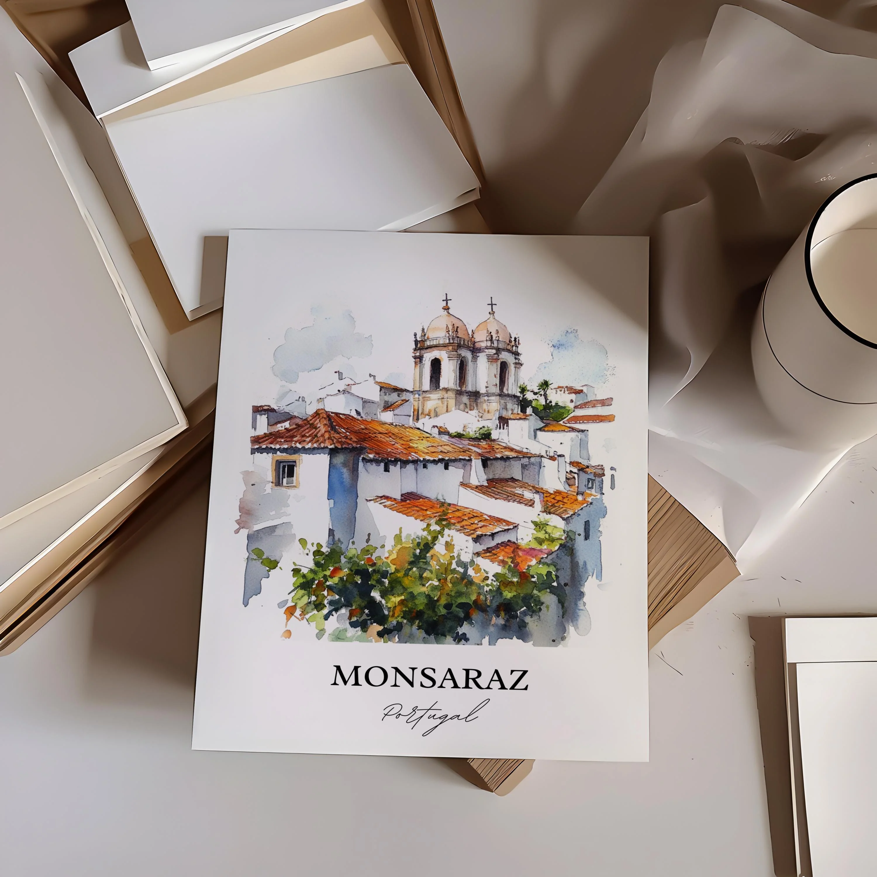Monsaraz, Portugal – Watercolor Art Print - Image 6