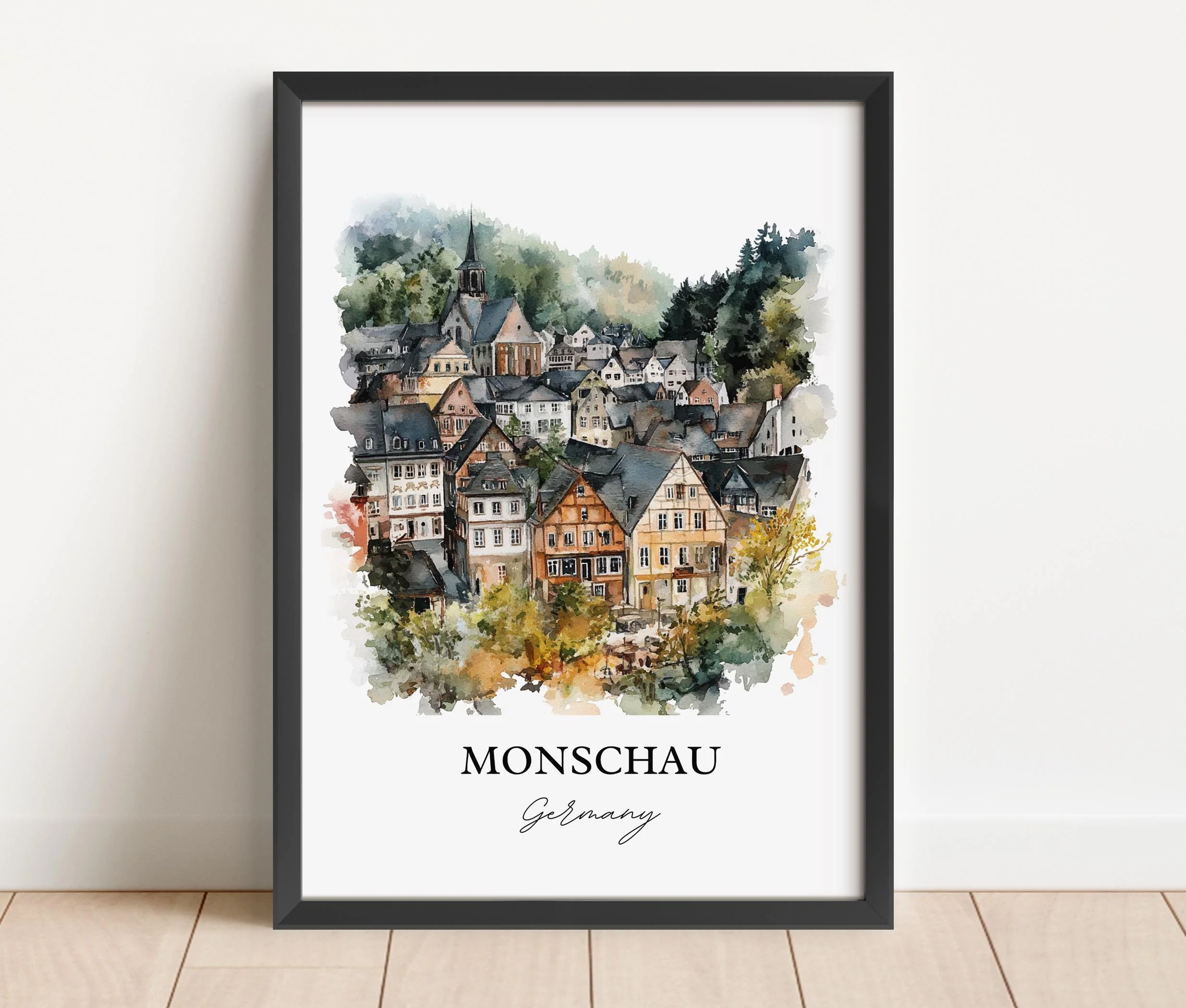 Monschau, Germany – Watercolor Art Print - Image 5