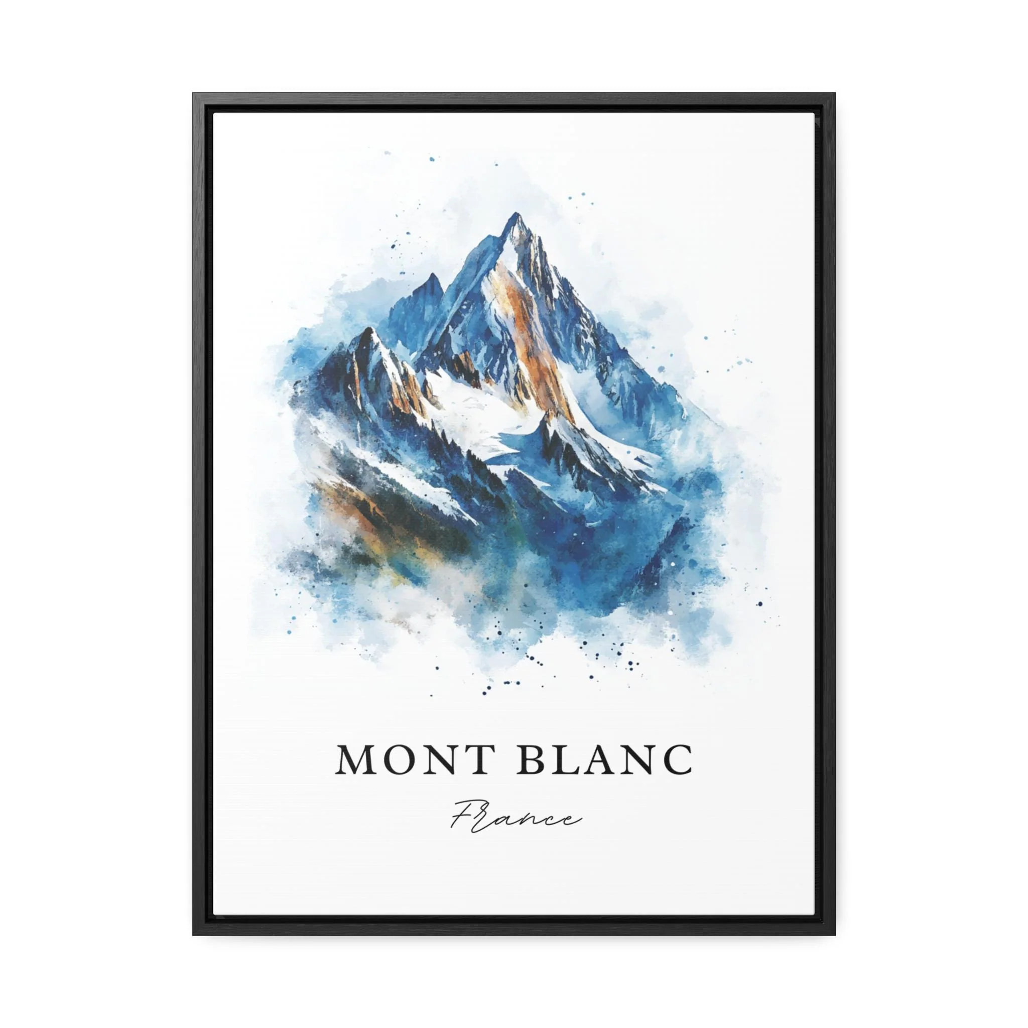 Mont Blanc, France – Watercolor Art Print - Image 5