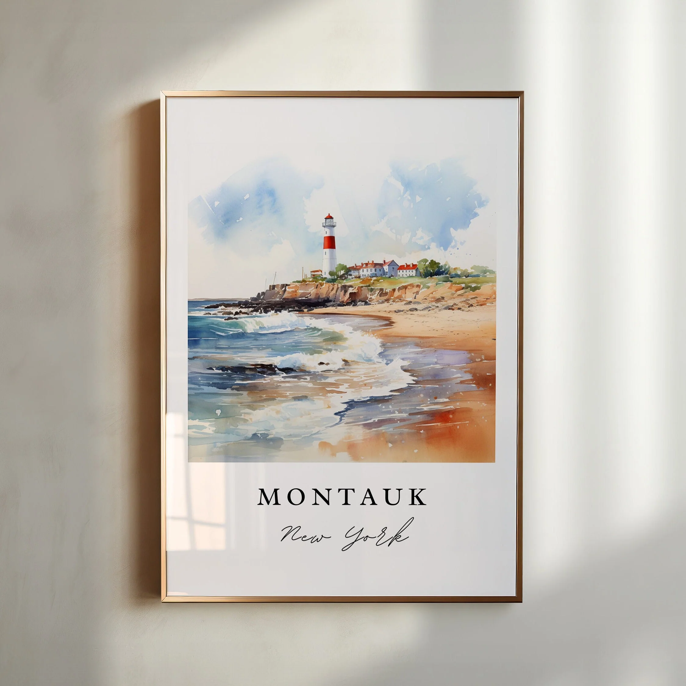 Montauk, USA – Watercolor Art Print - Image 2