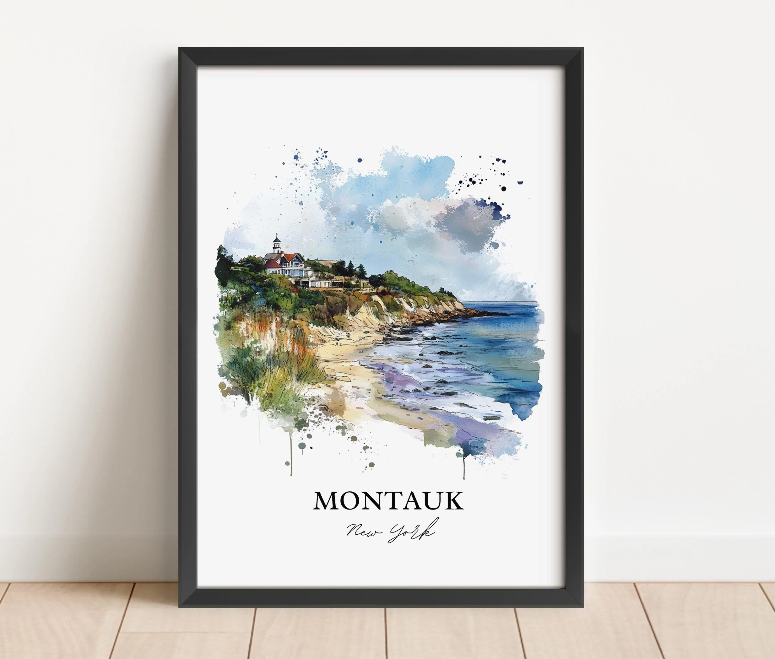 Montauk, NY, USA – Watercolor Art Print - Image 6