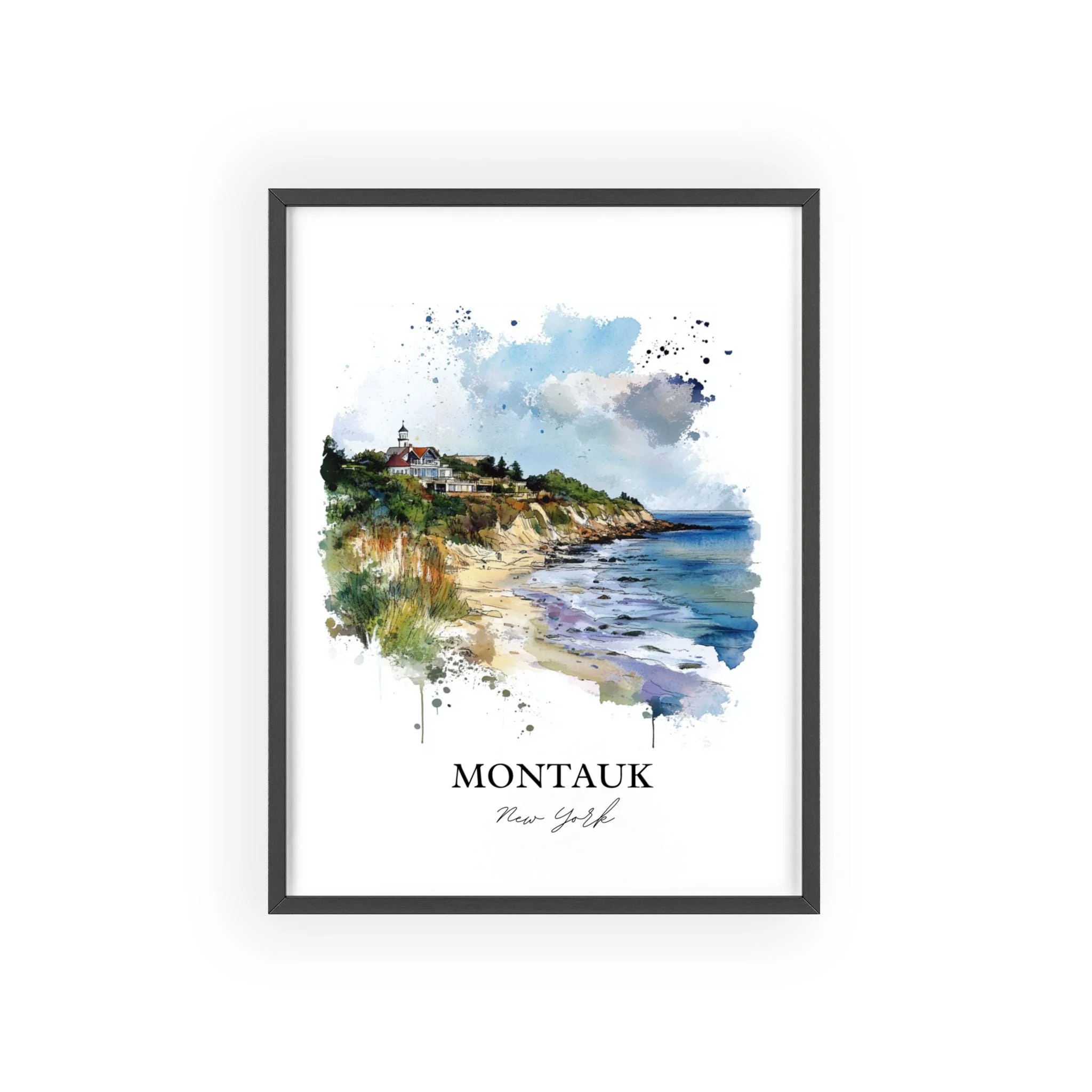 Montauk, NY, USA – Watercolor Art Print - Image 7
