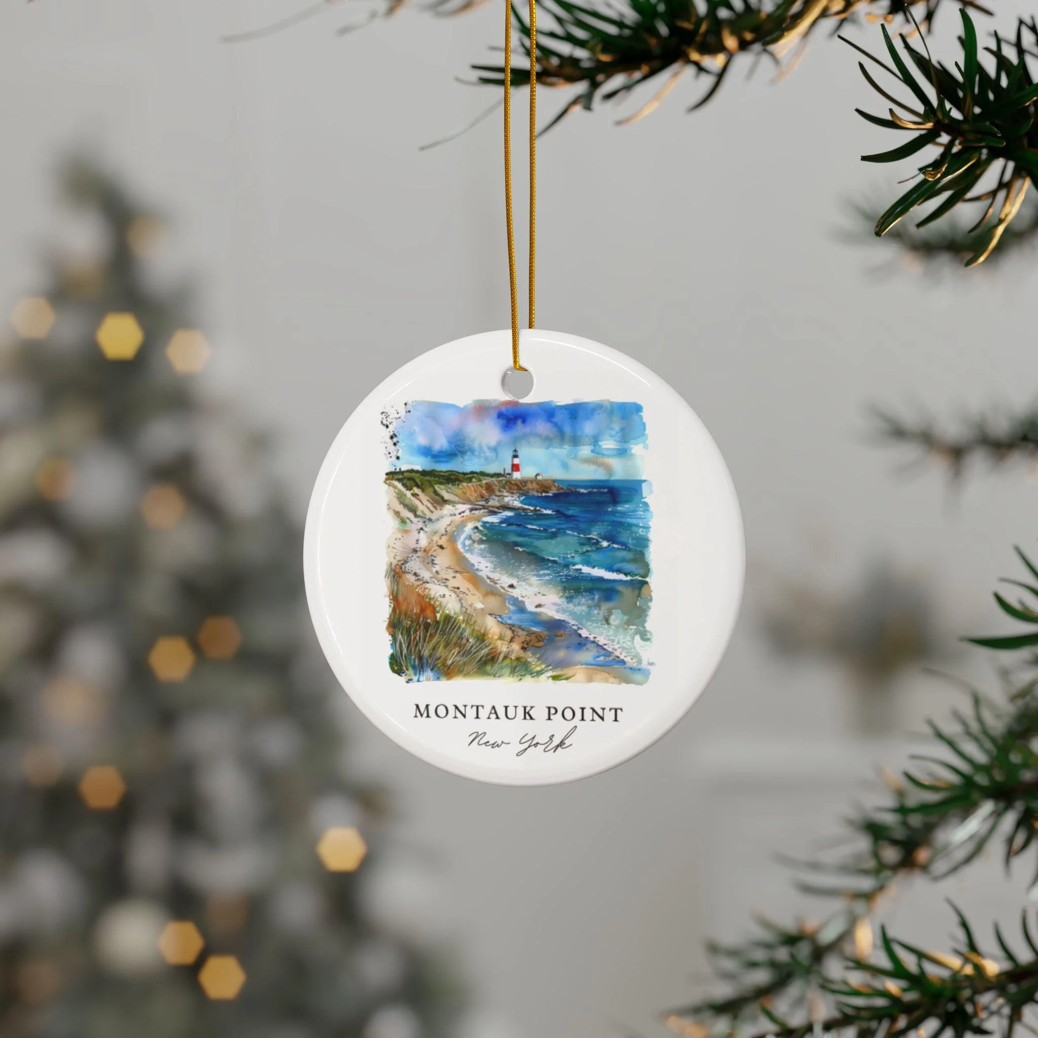 Montauk Point Ornament: Unique Montauk NY Souvenir, Montauk Xmas Decor, and Authentic Montauk NY Gift - Image 3