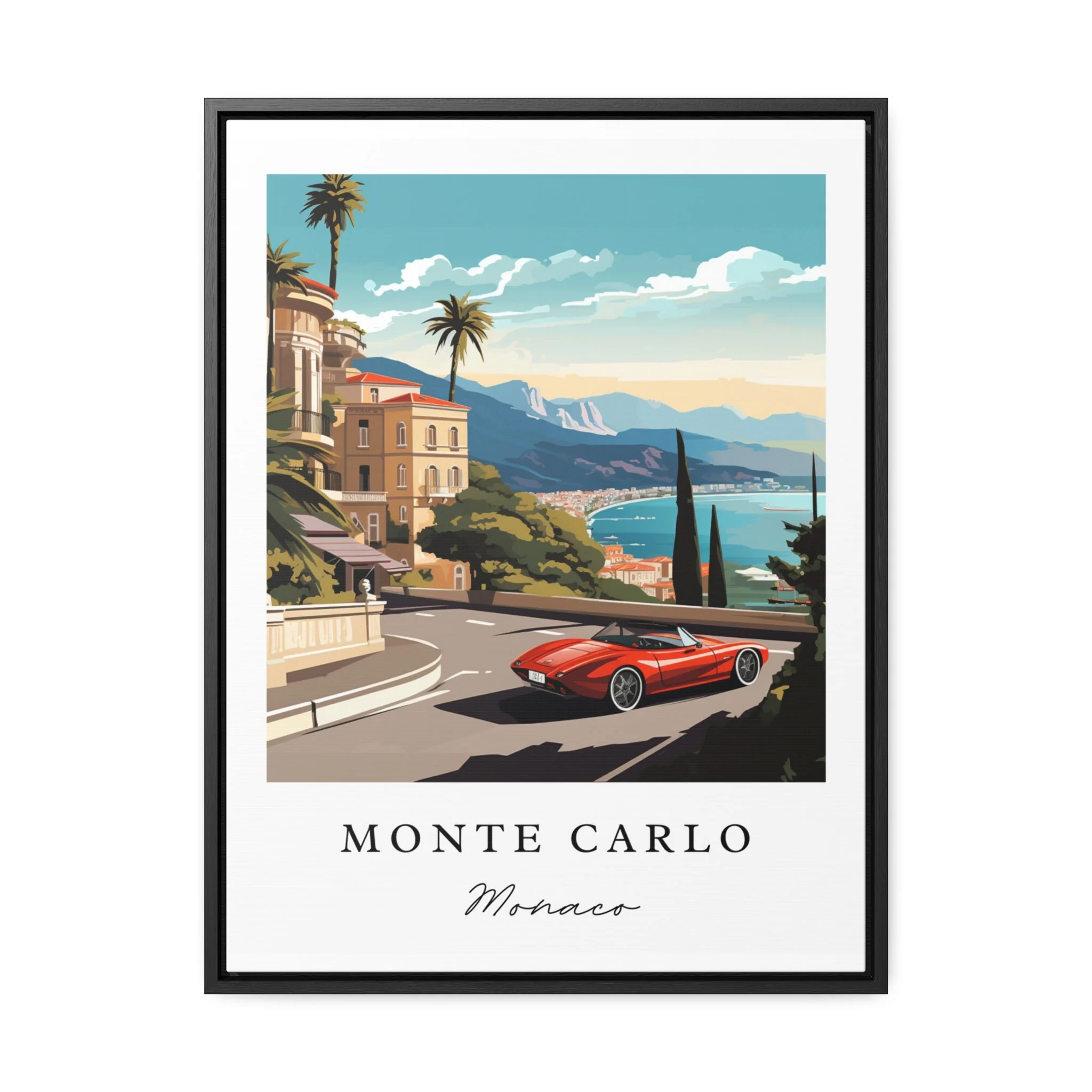 Monte Carlo, France – Watercolor Art Print - Image 6