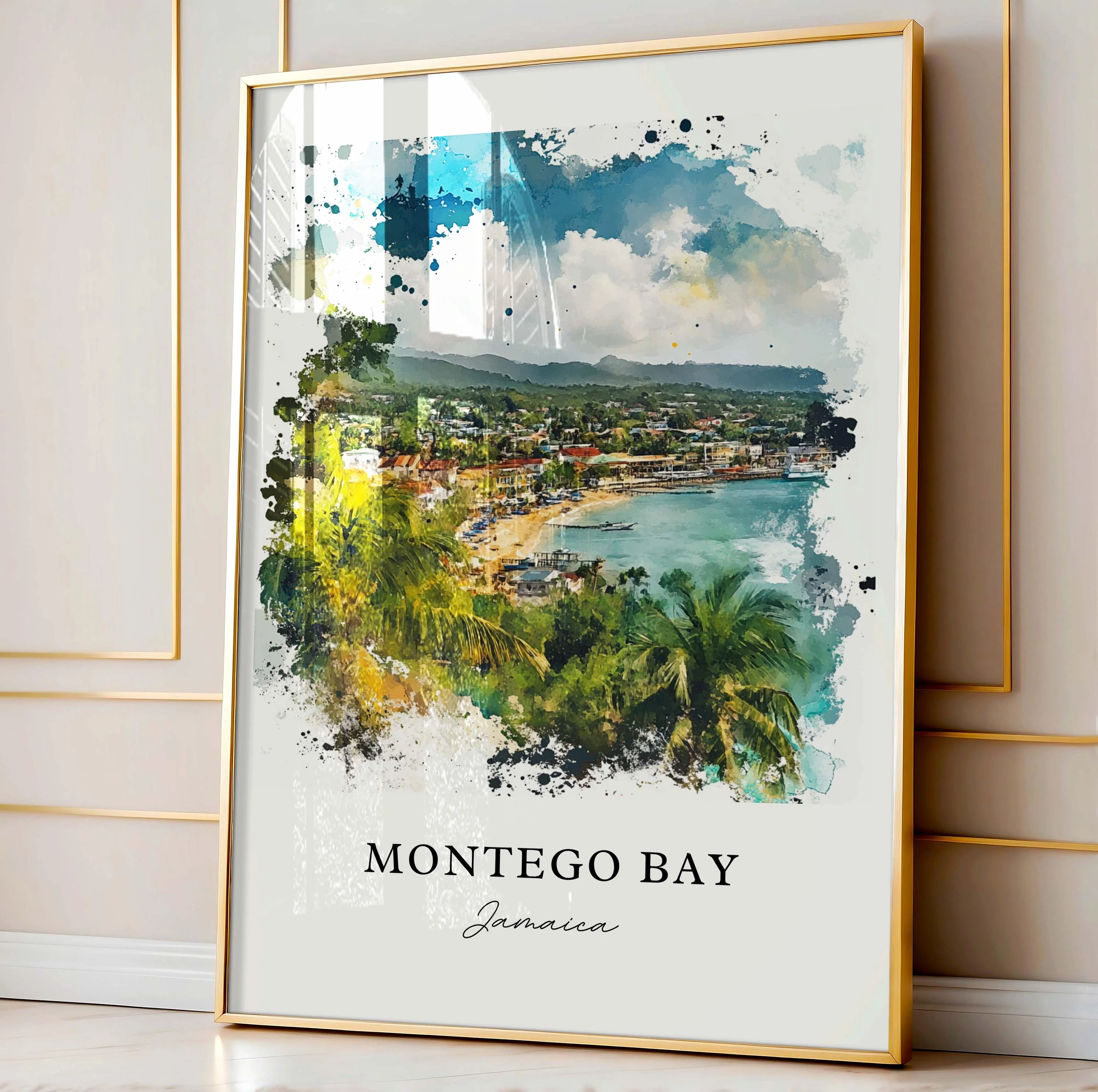 Montego Bay, Jamaica – Watercolor Art Print - Image 4
