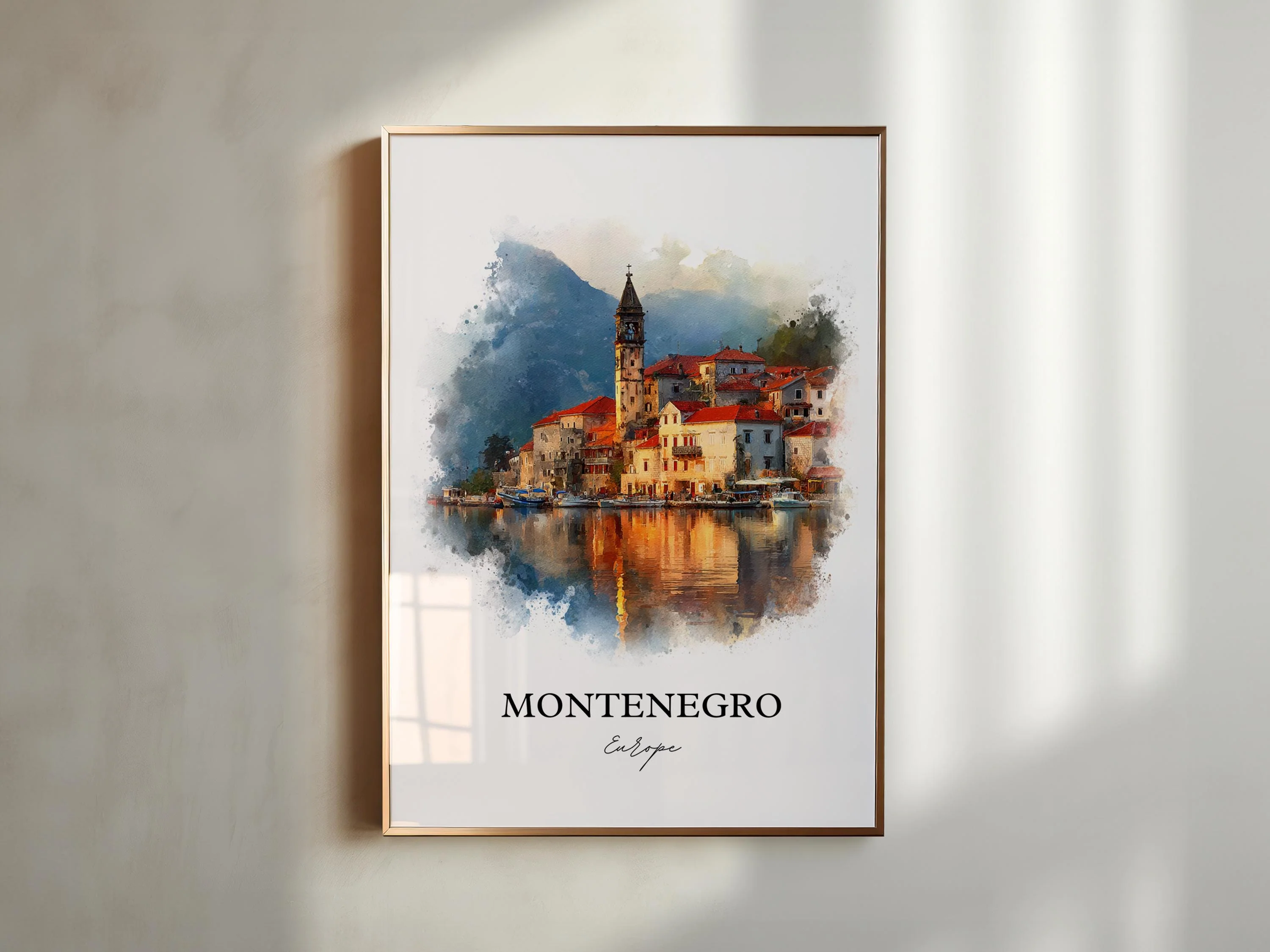 Montenegro, Europe – Watercolor Art Print - Image 3