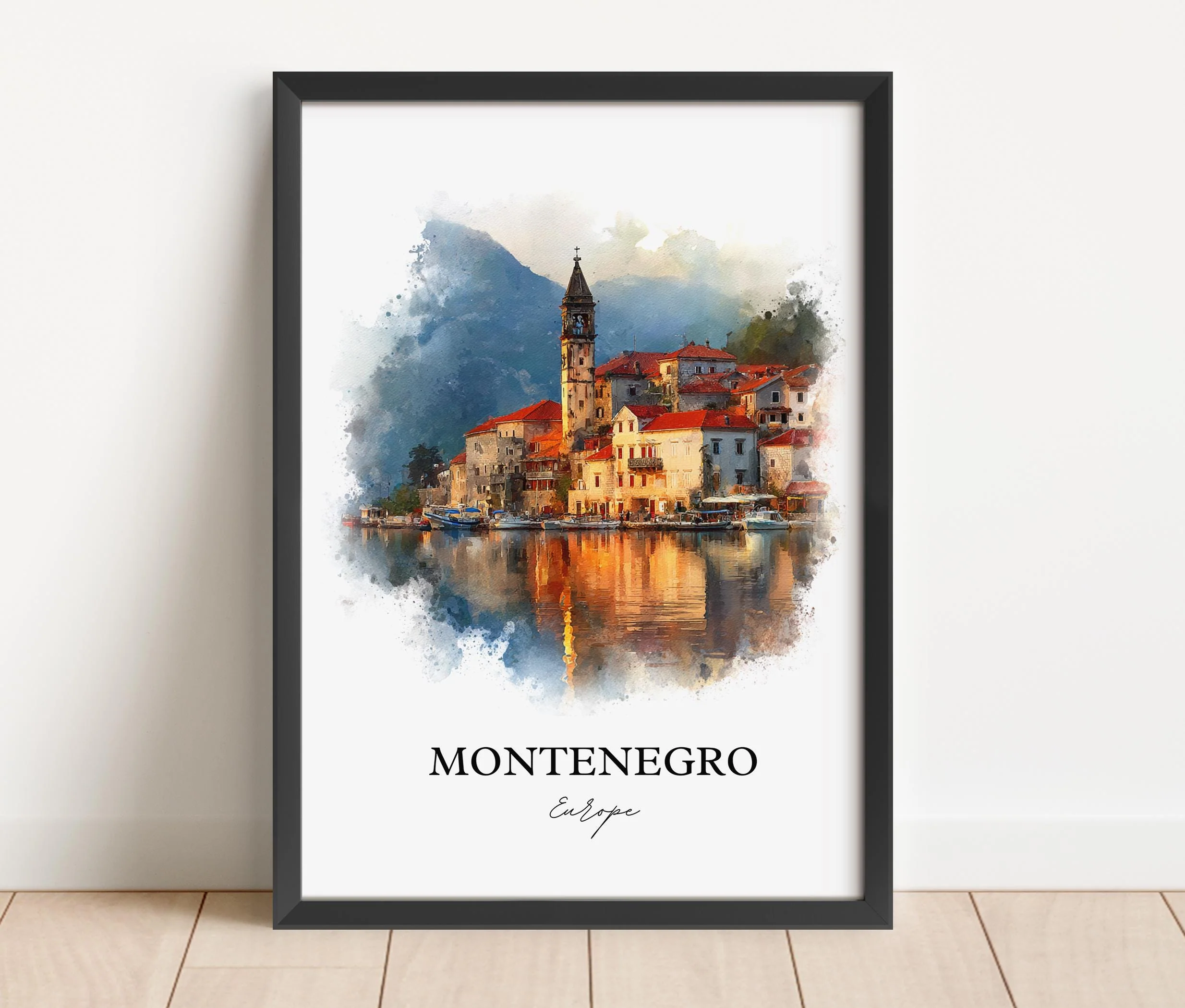 Montenegro, Europe – Watercolor Art Print - Image 4
