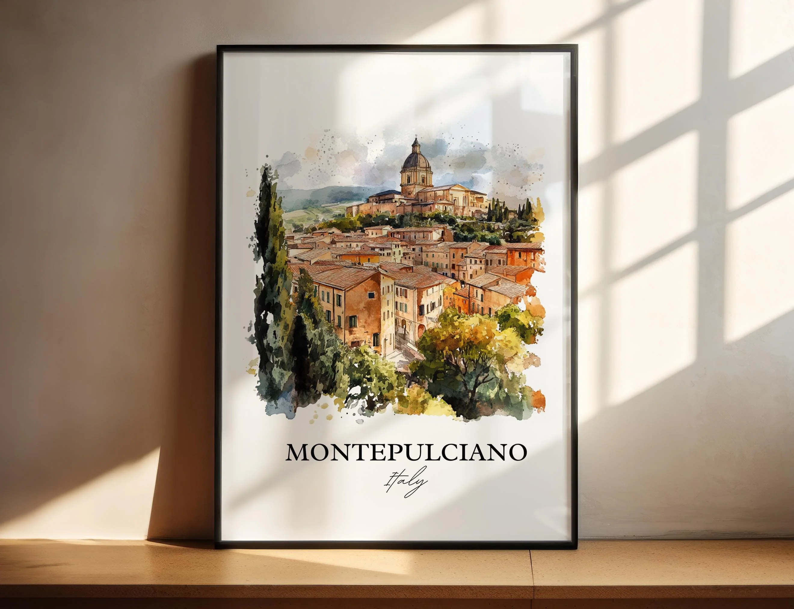 Montepulciano, Italy – Watercolor Art Print