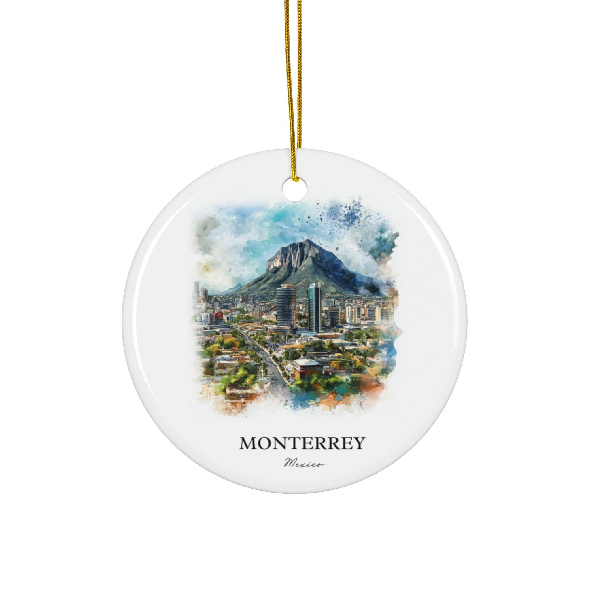 Monterey Mexico Ornament: Unique Monterey MX Souvenir, Mexico Xmas Decor, and Authentic Monterey MX Gift