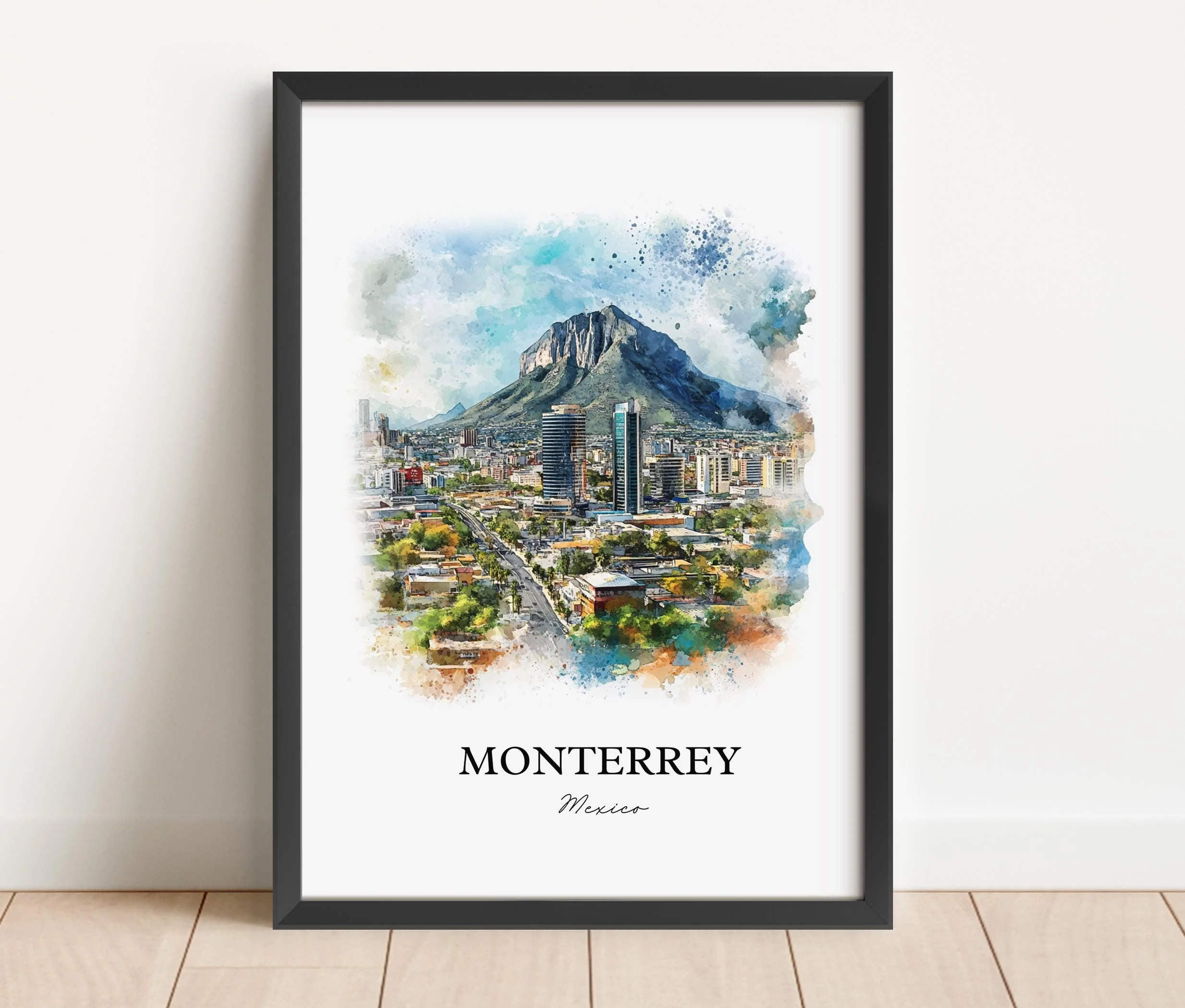 Monterrey, Mexico – Watercolor Art Print - Image 5