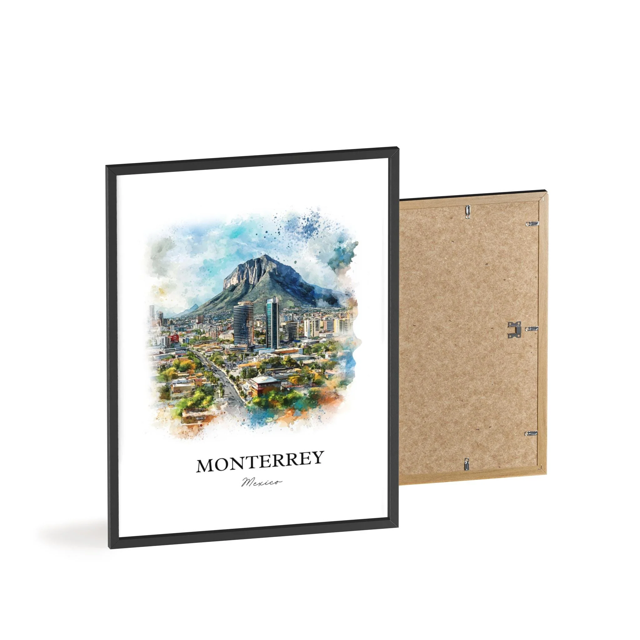 Monterrey, Mexico – Watercolor Art Print - Image 8