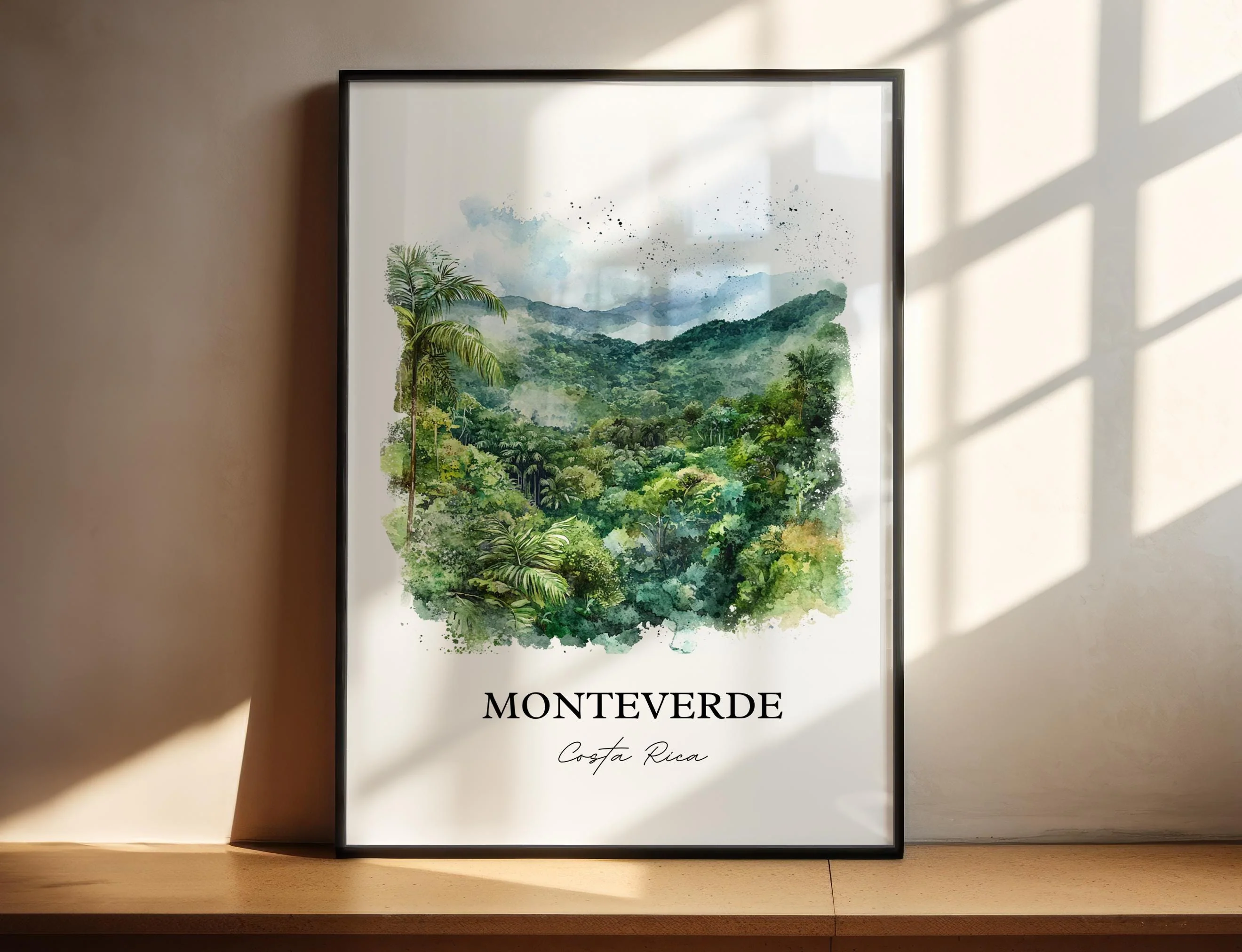 Monteverde, Costa Rica – Watercolor Art Print