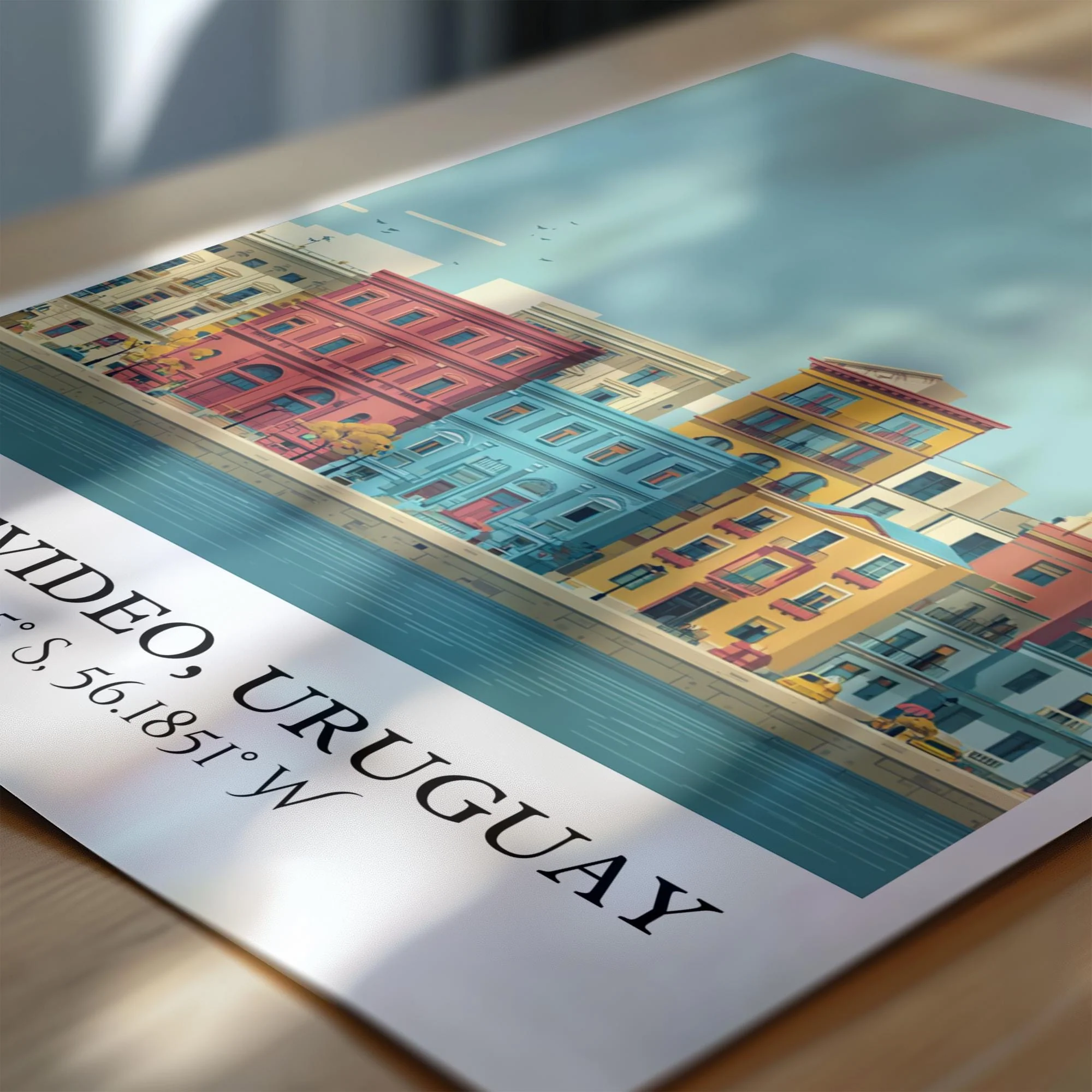 Montevideo, Uruguay – Watercolor Art Print - Image 2