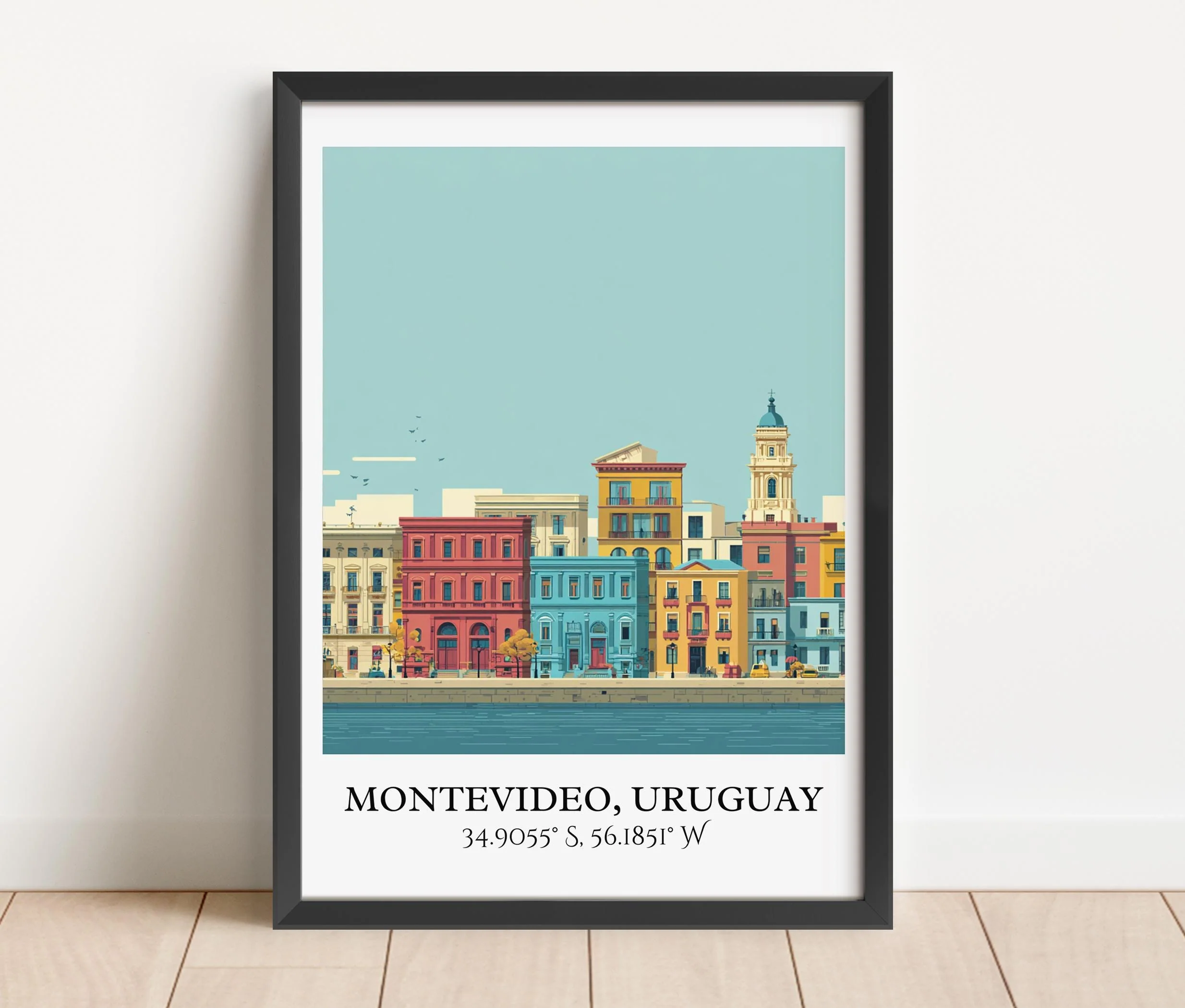Montevideo, Uruguay – Watercolor Art Print - Image 6