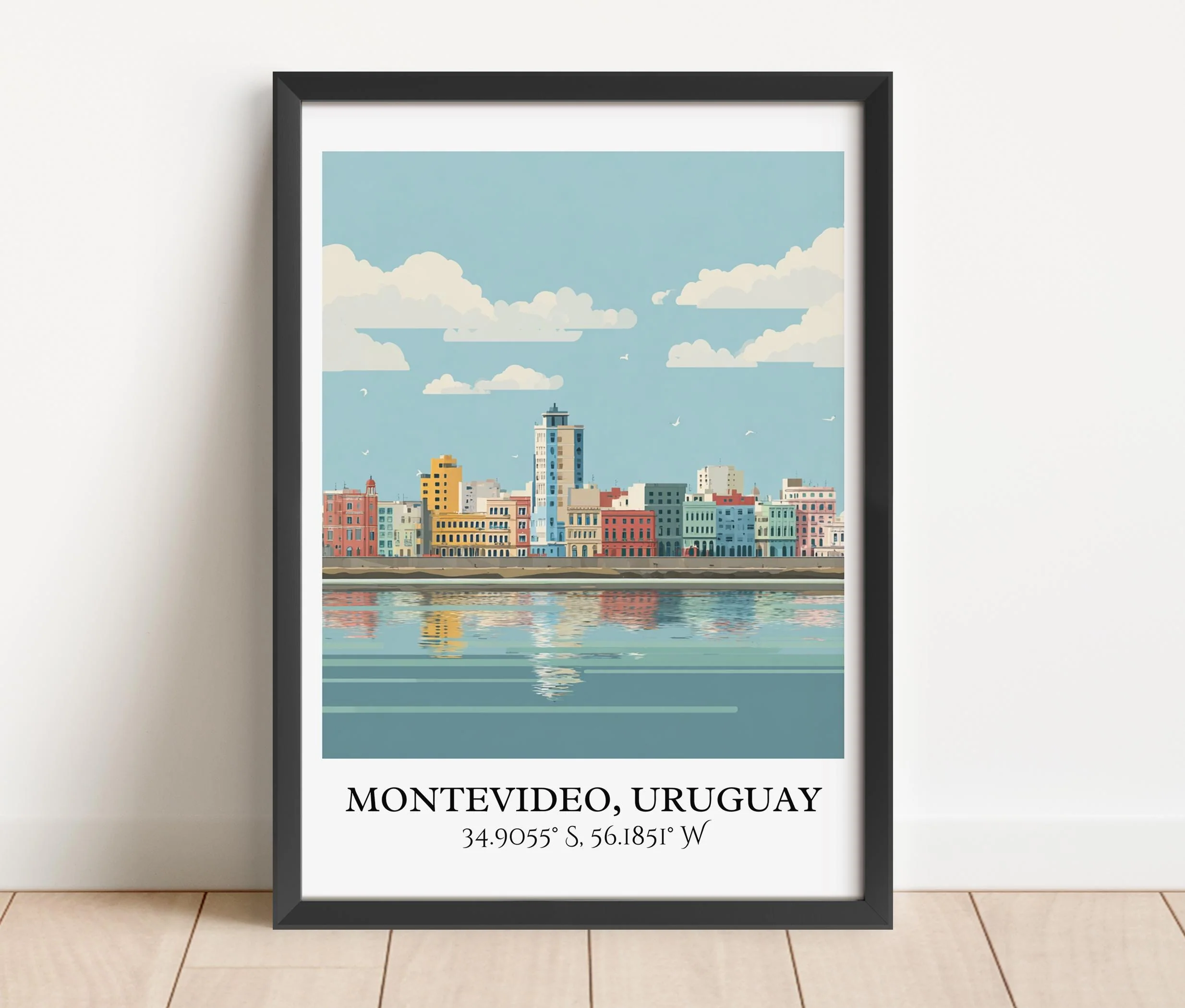 Montevideo, Uruguay – Watercolor Art Print - Image 5