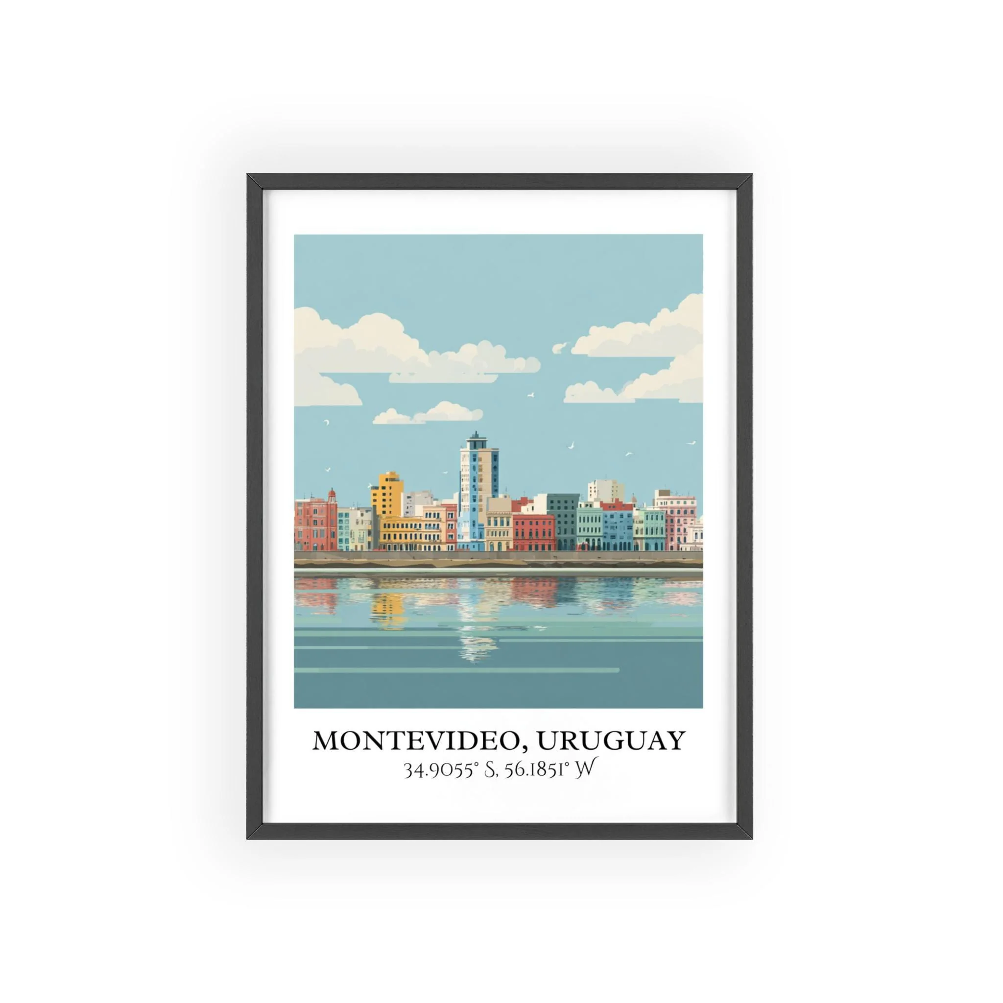 Montevideo, Uruguay – Watercolor Art Print - Image 7
