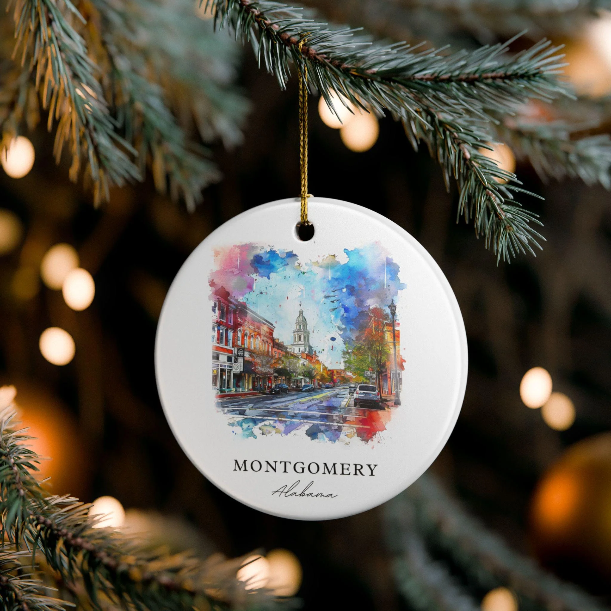 Montgomery AL Ornament: Unique Montgomery Souvenir, Alabama Xmas Decor, and Authentic Montgomery Alabama Gift - Image 4