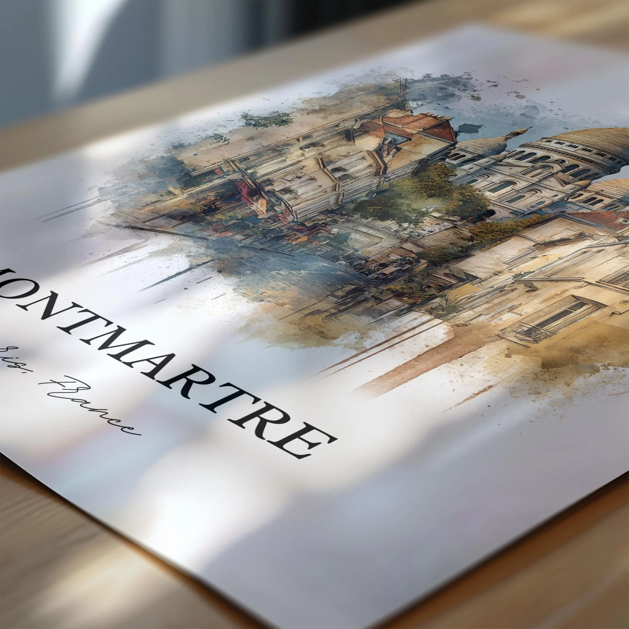 Montmartre, France – Watercolor Art Print - Image 2